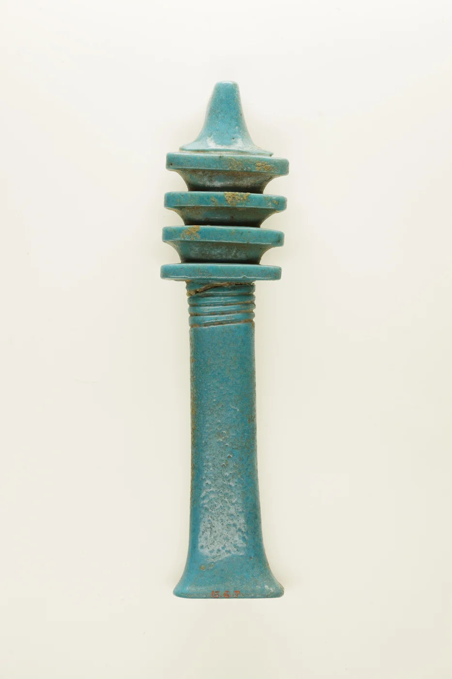 Djed Pillar Amulet; faience.