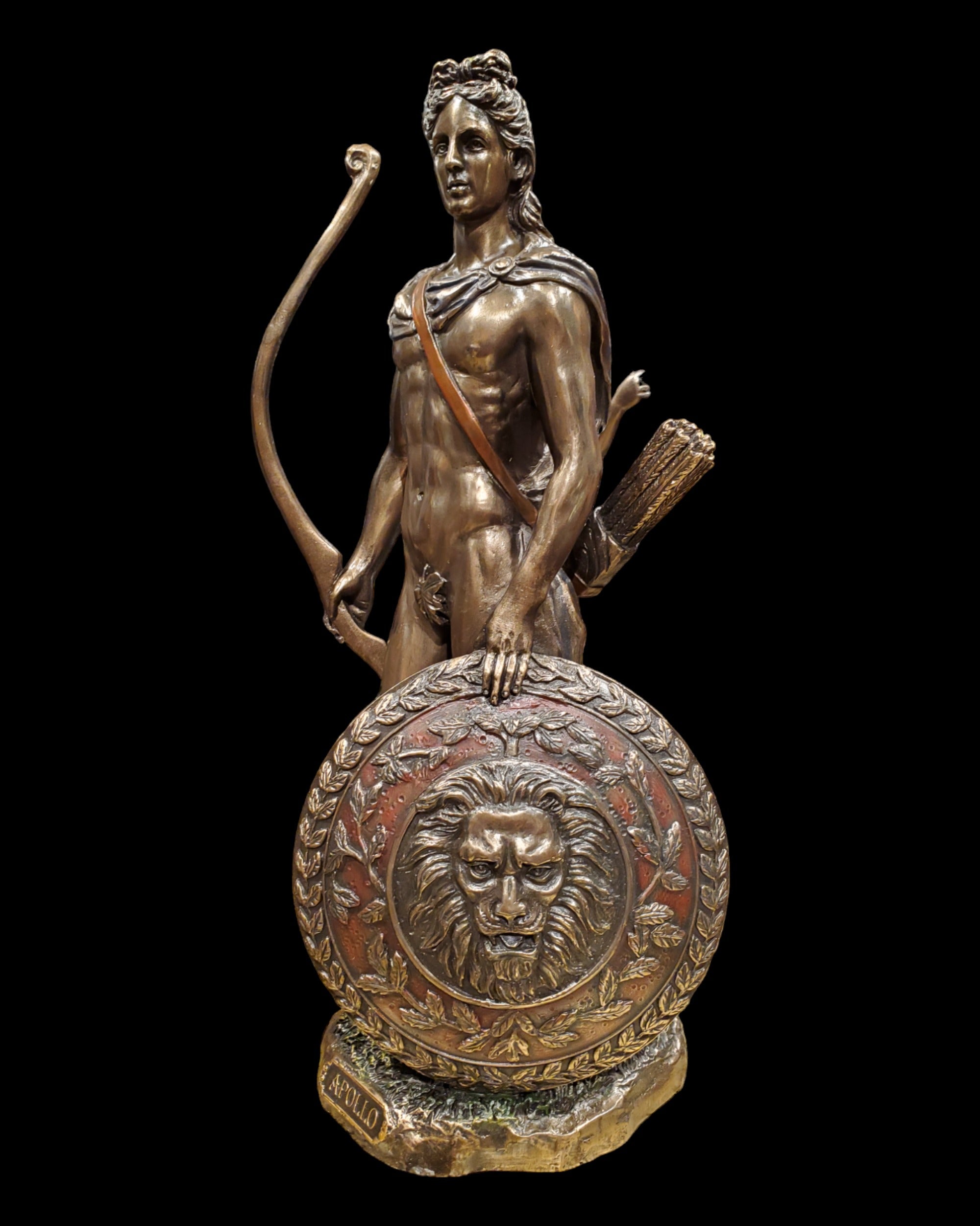 Apollo with Shield Statue