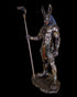 Ancient Egyptian God Anubis with Cobra Staff Statue