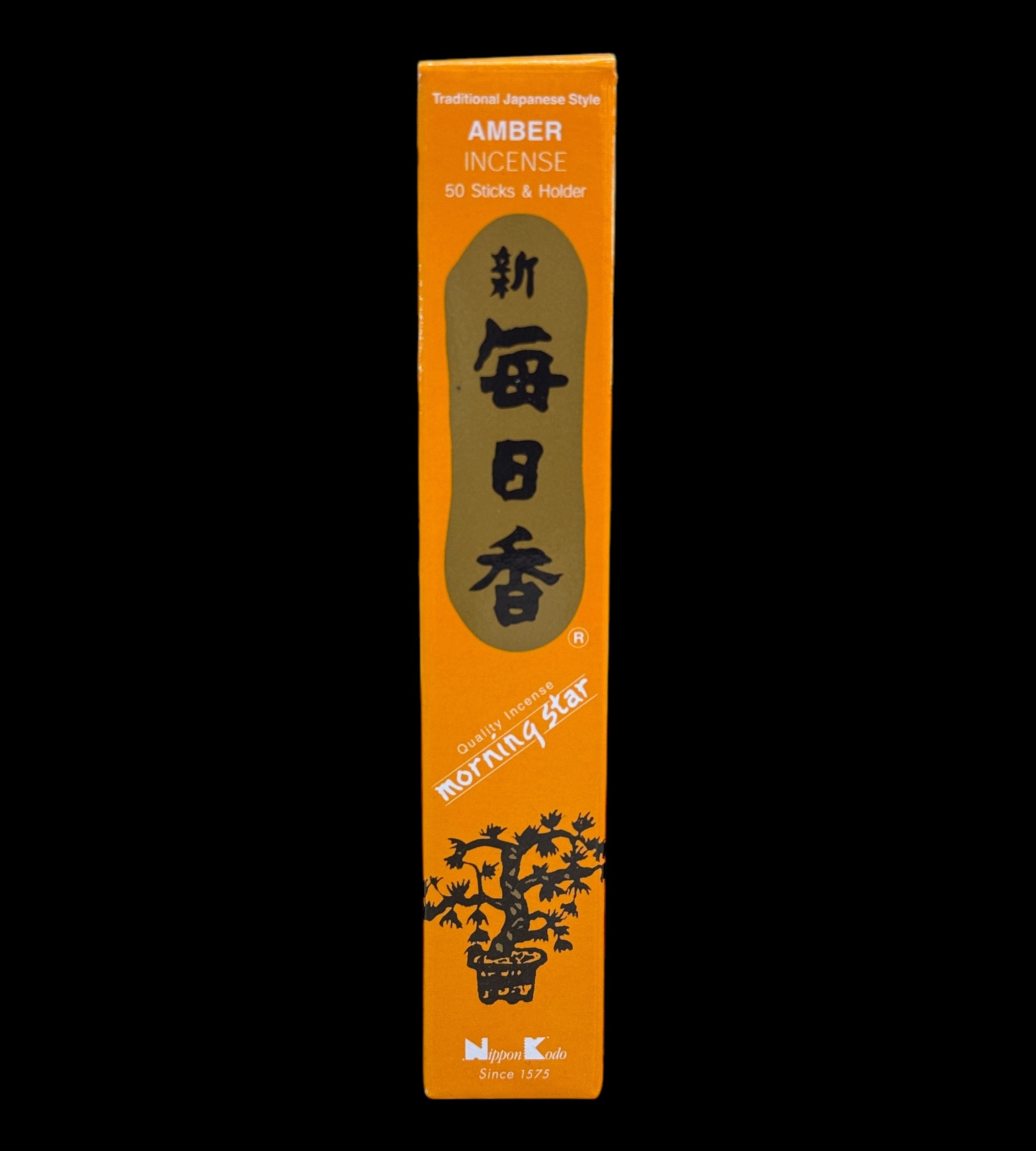 Amber Morning Star Incense Sticks 50 count box with cermaic burner