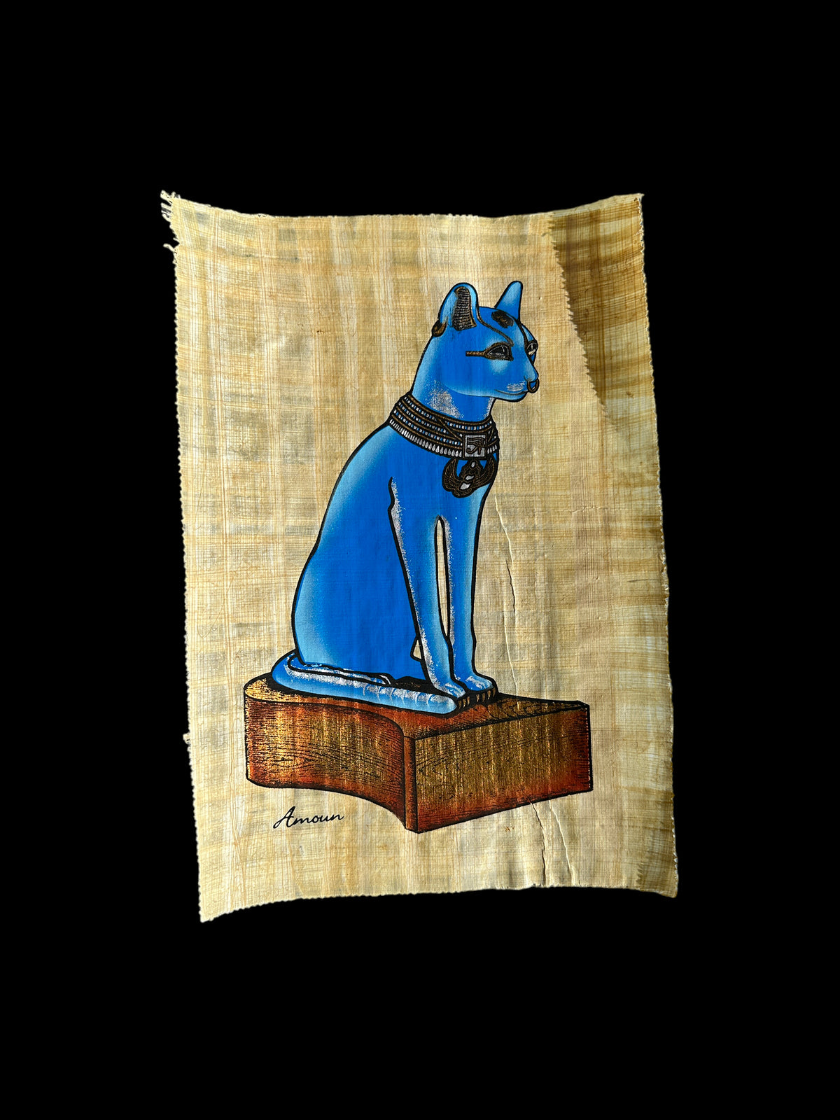 Bastet Papyrus Painting - 20 × 30 cm