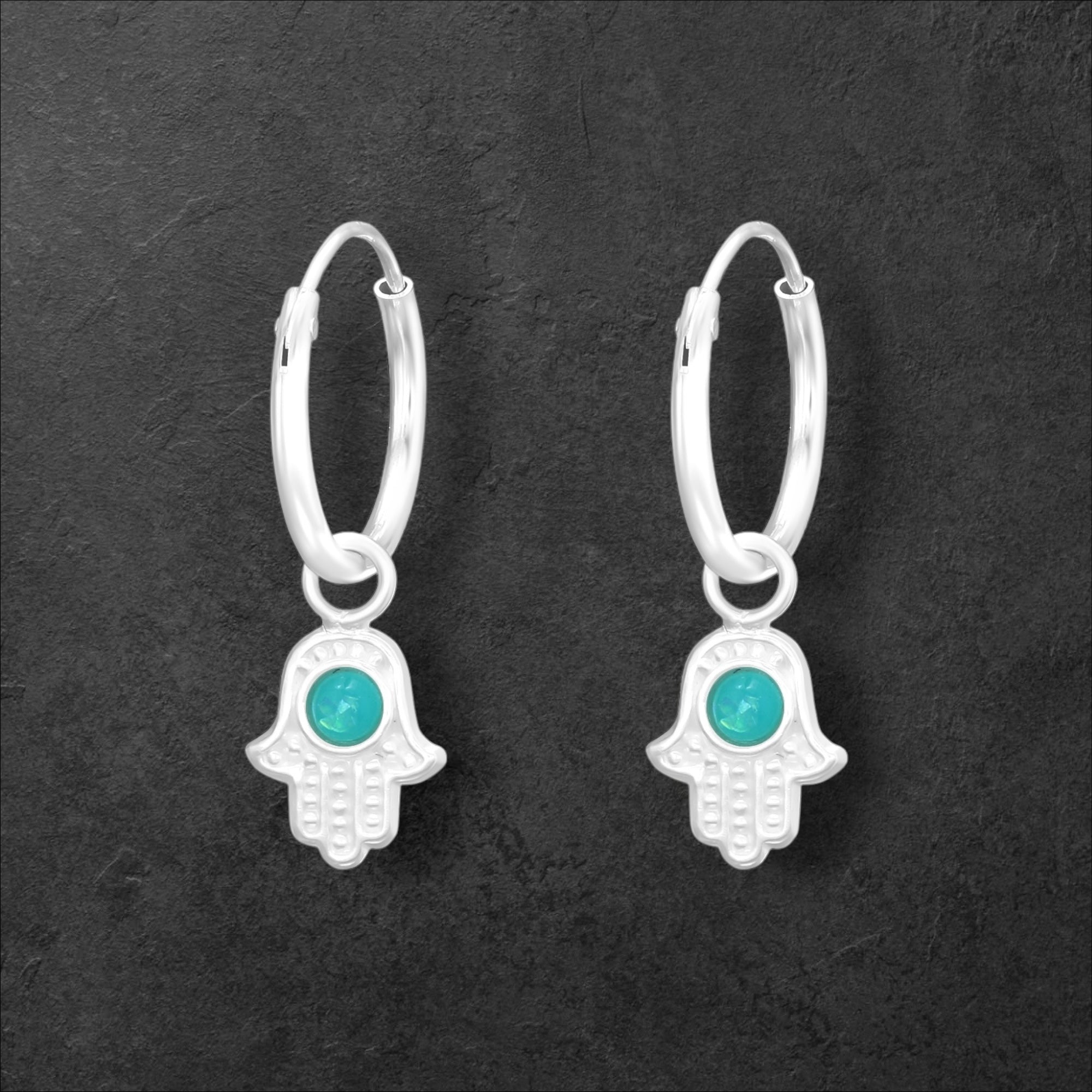 Hamsa Hoop Earrings