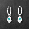 Hamsa Hoop Earrings