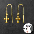 Dangling Cross Earrings