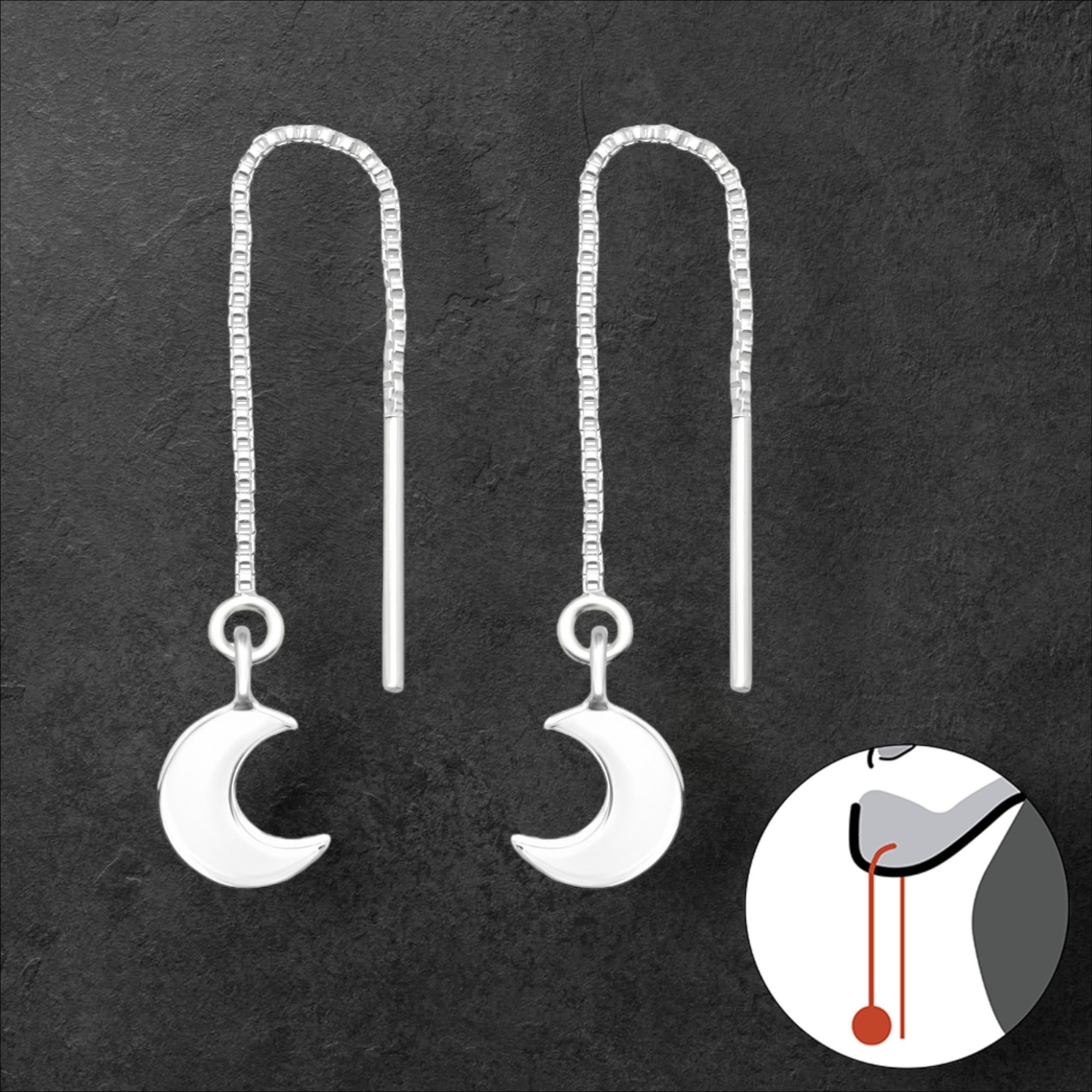 Dangling Moon Earrings