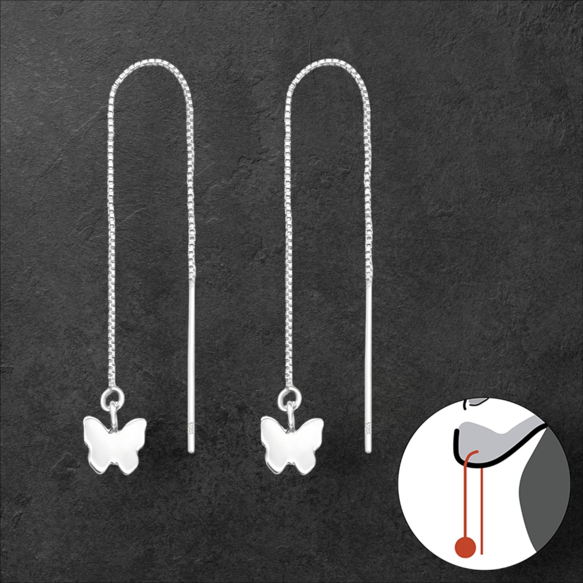 Dangling Butterfly Earrings