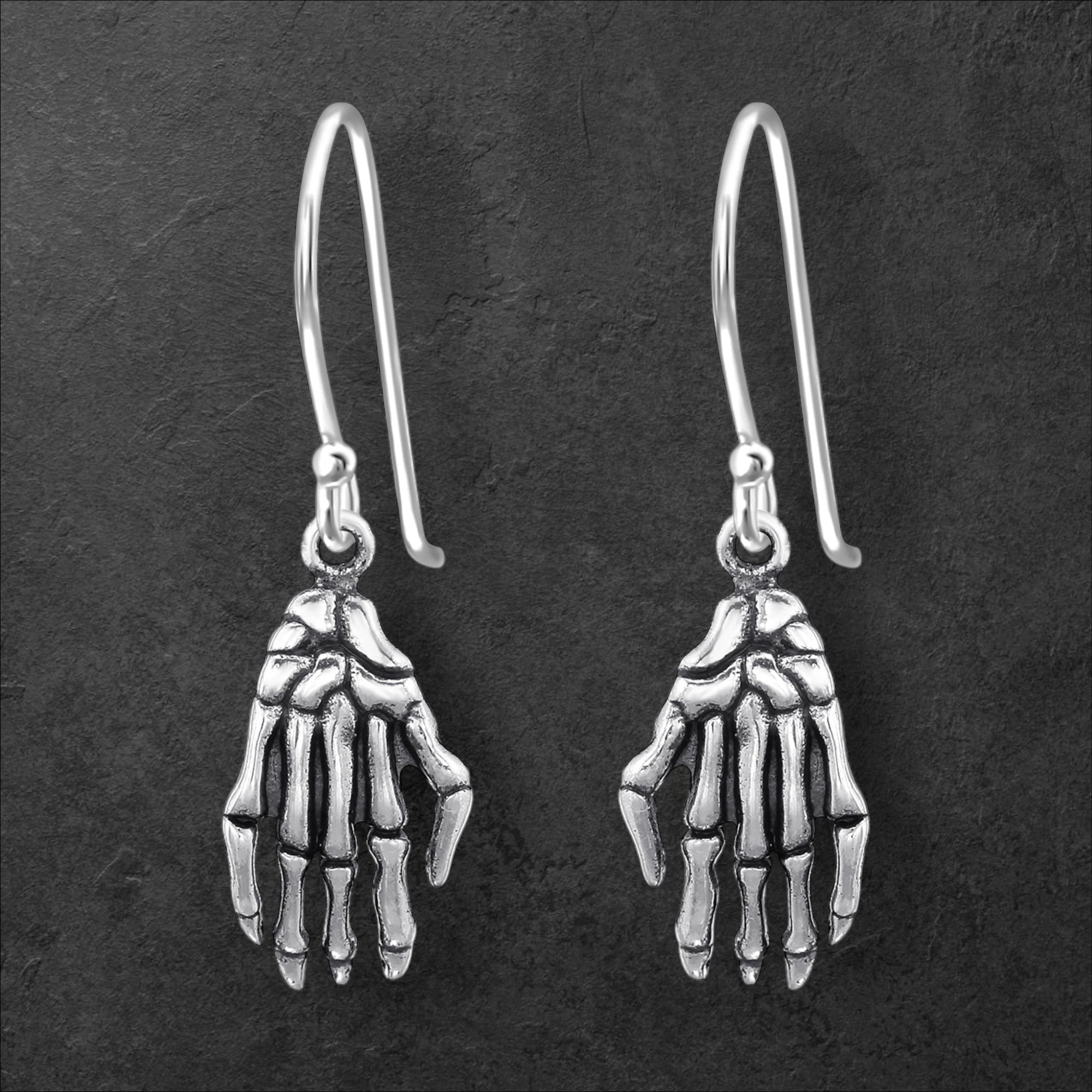 Skeletal Hand Earrings