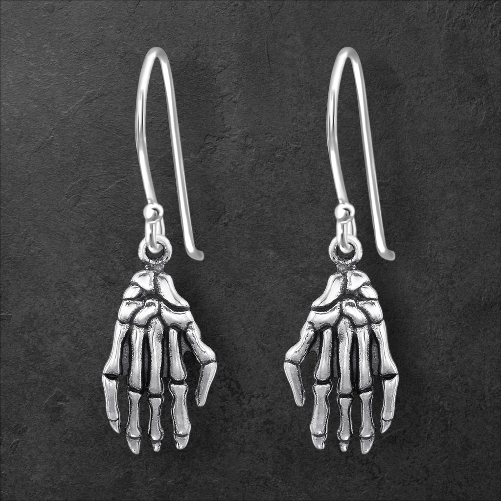 Skeletal Hand Earrings