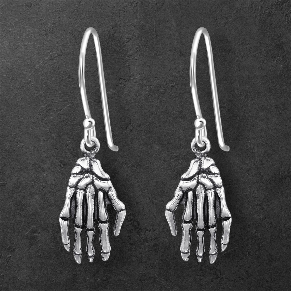 Skeletal Hand Earrings