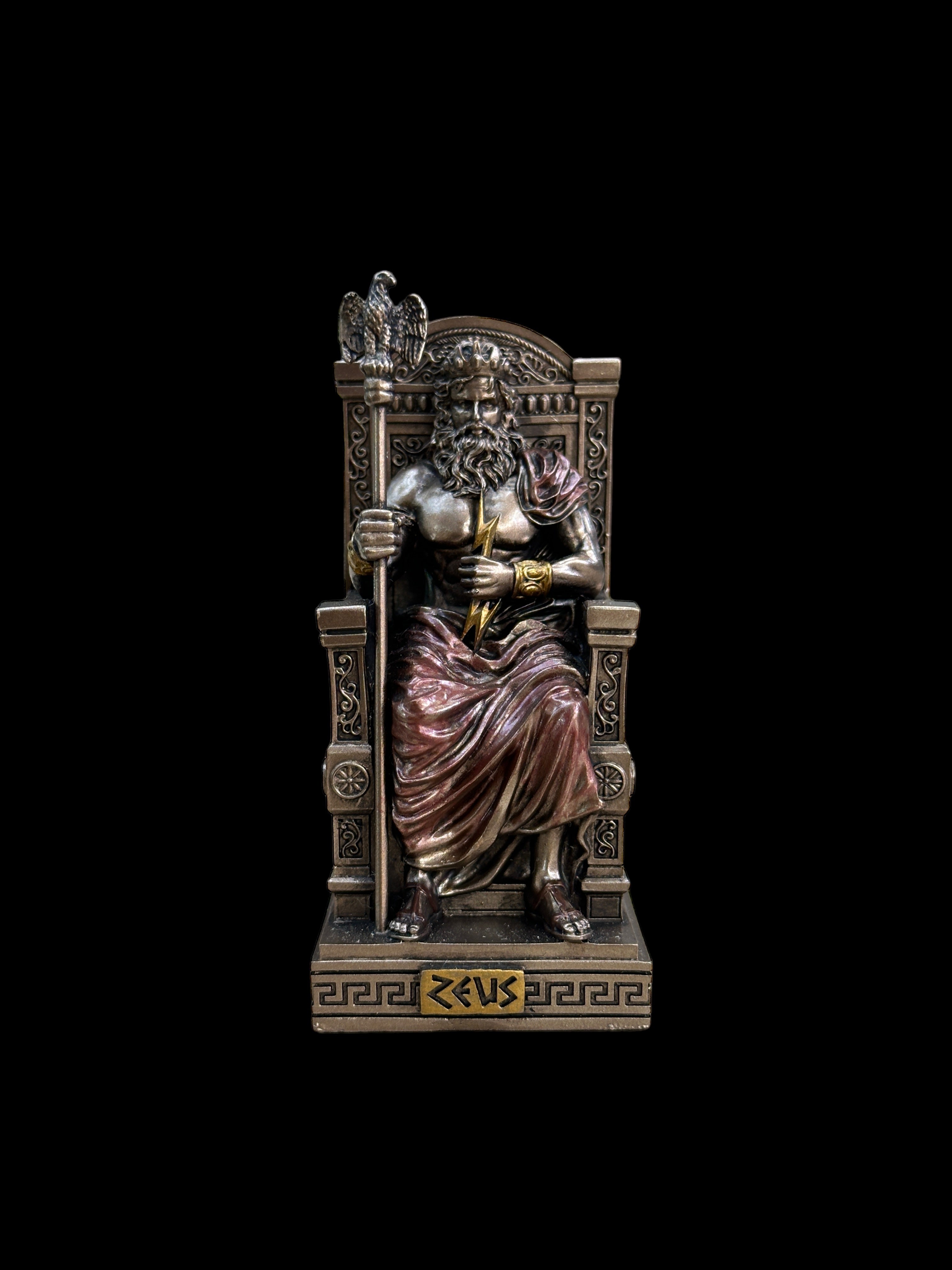 Zeus Enthroned Mini Statue