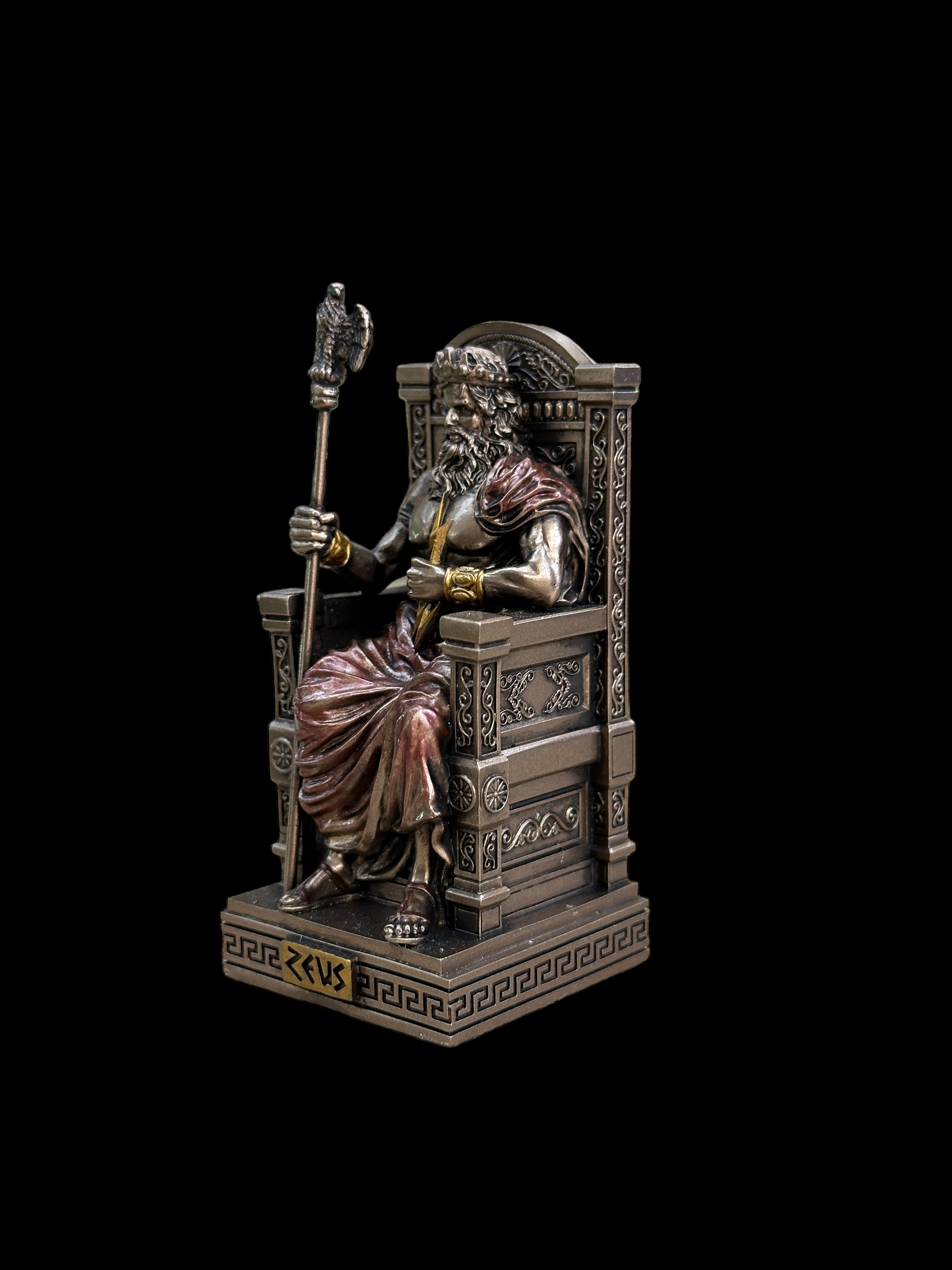 Zeus Enthroned Mini Statue