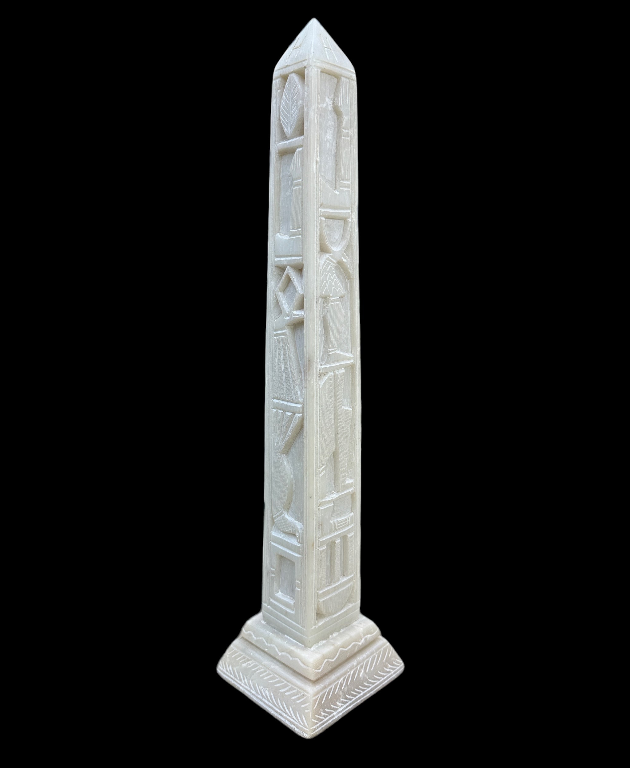 Egyptian Obelisk - Handcarved Soapstone Statue