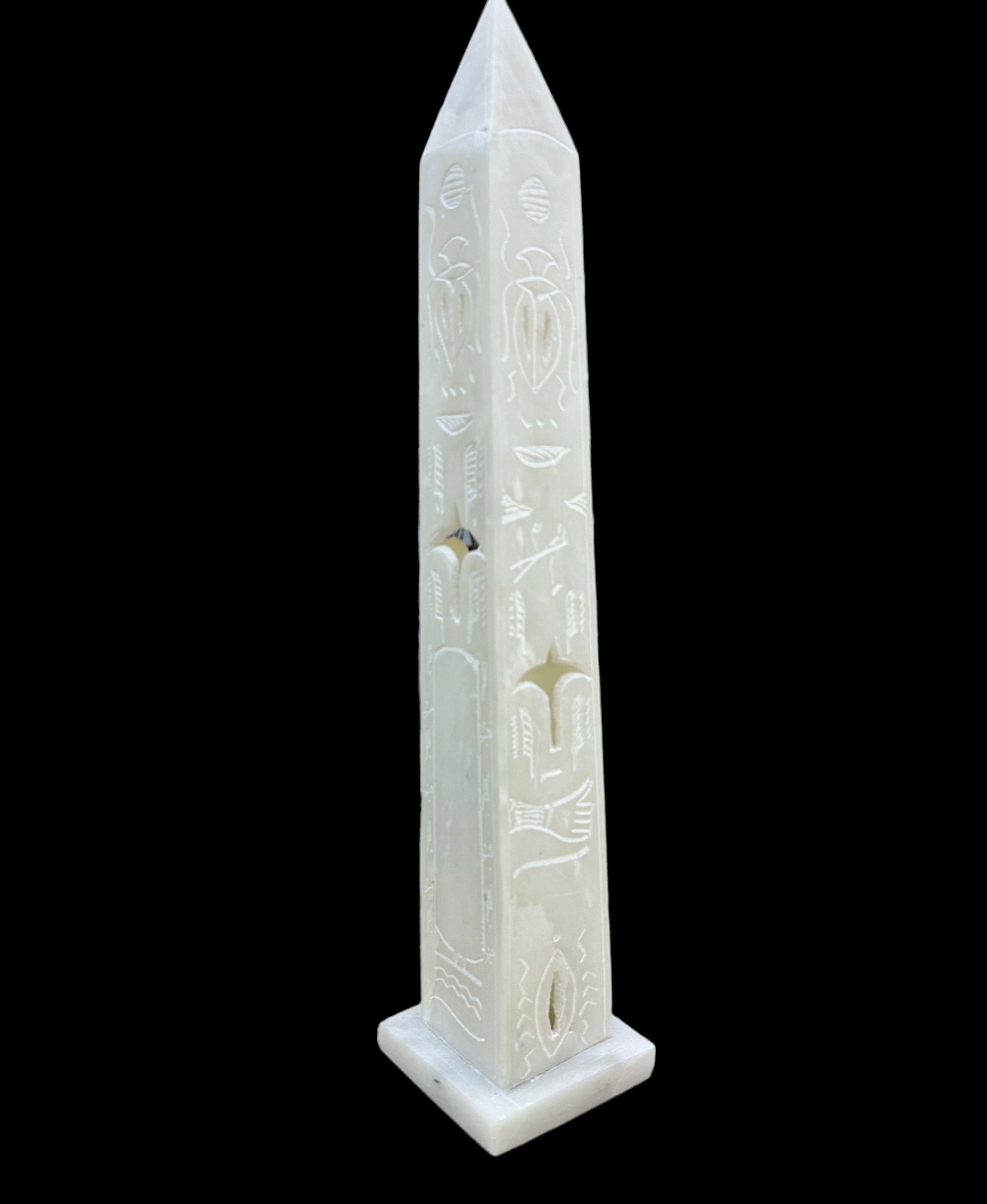 Egyptian Obelisk - Handcarved Soapstone Statue