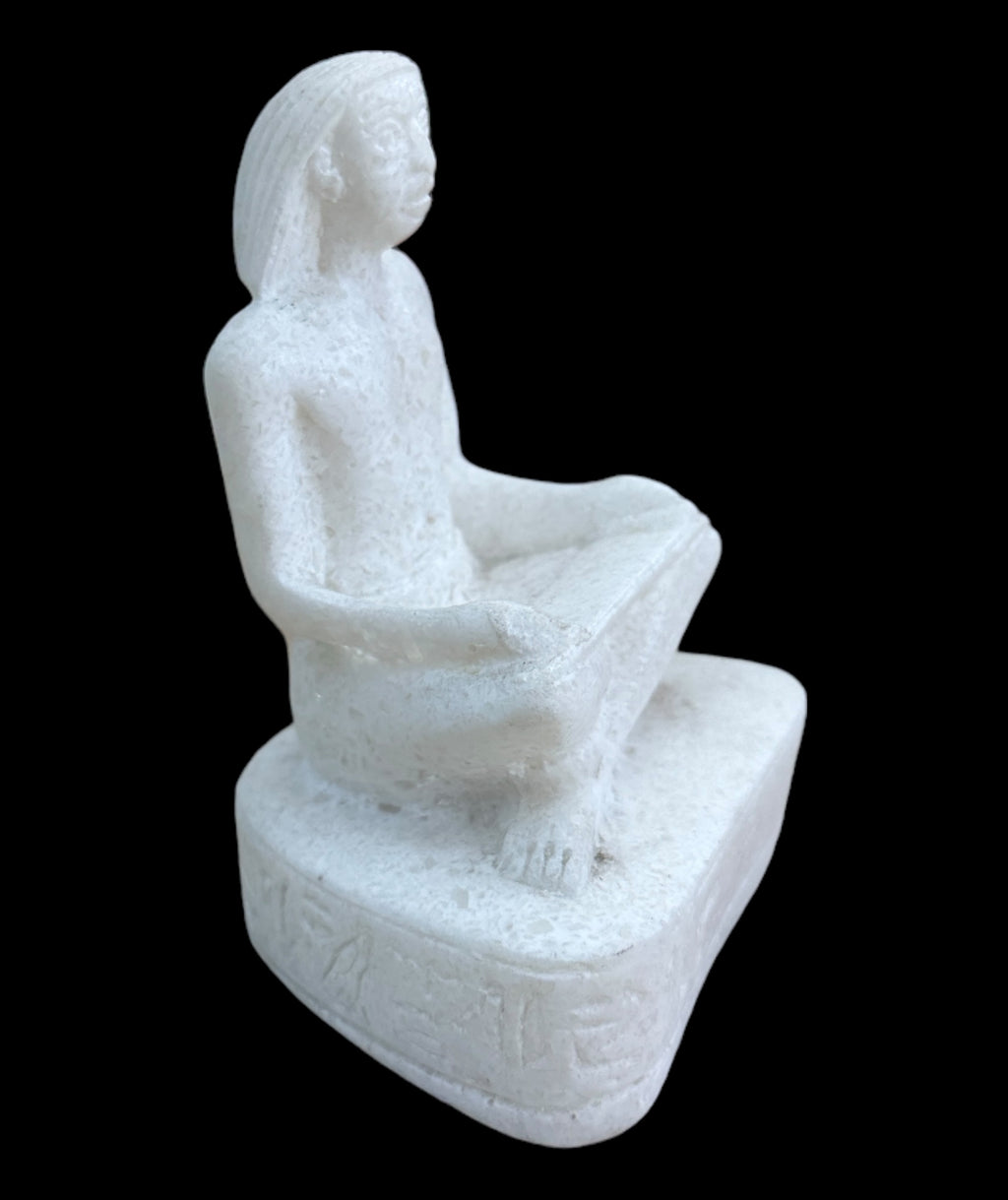 Alabaster Egyptian Scribe Statue - Made in Egypt