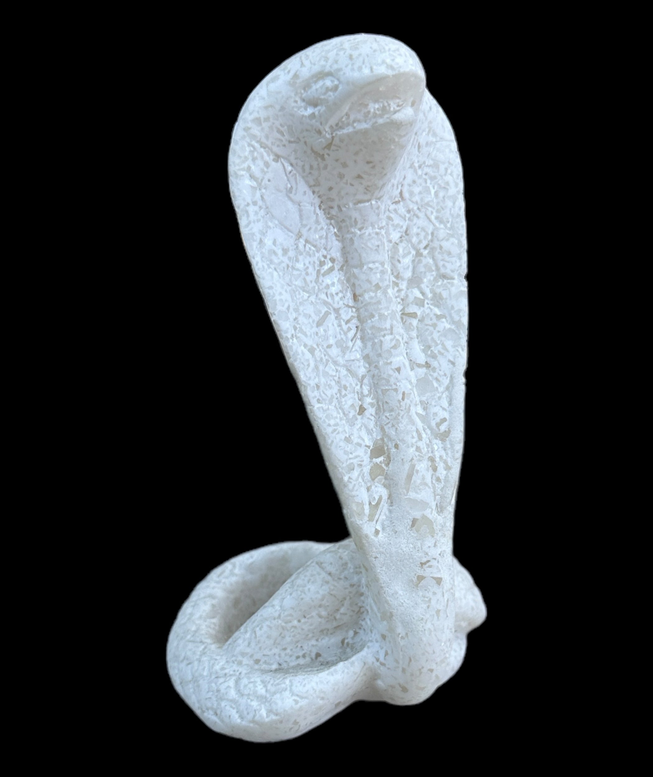 Alabaster Cobra Statue - Made in Egypt