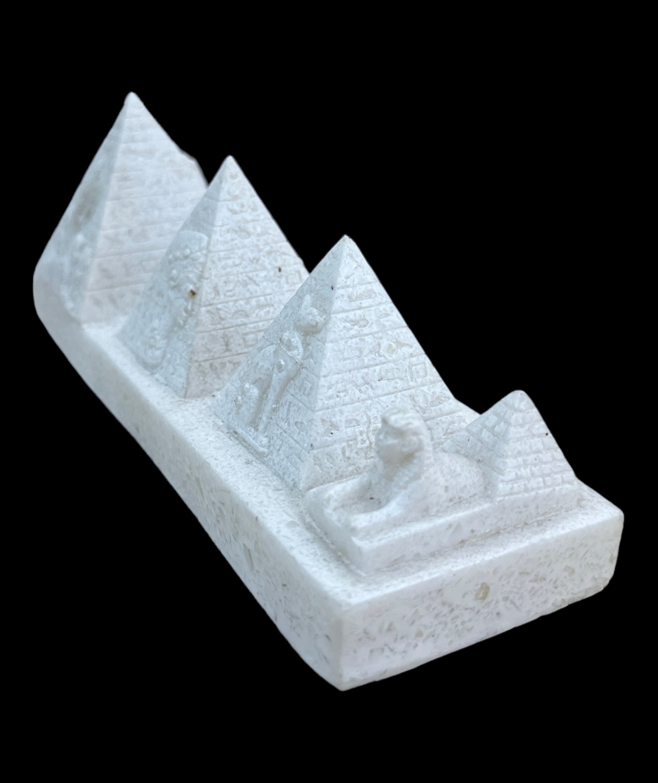 Alabaster Pyramids with Sphinx Statue - Made in Egypt