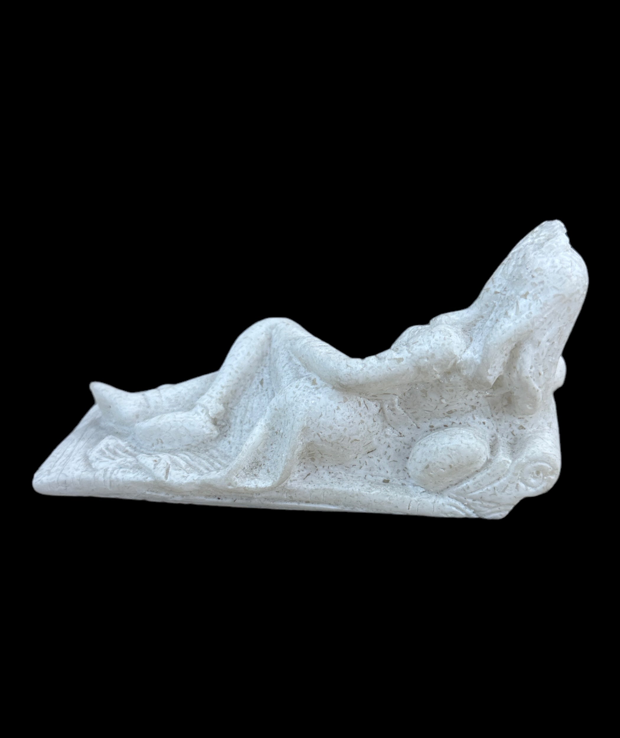 Alabaster Cleopatra Lounging Statue - Made in Egypt