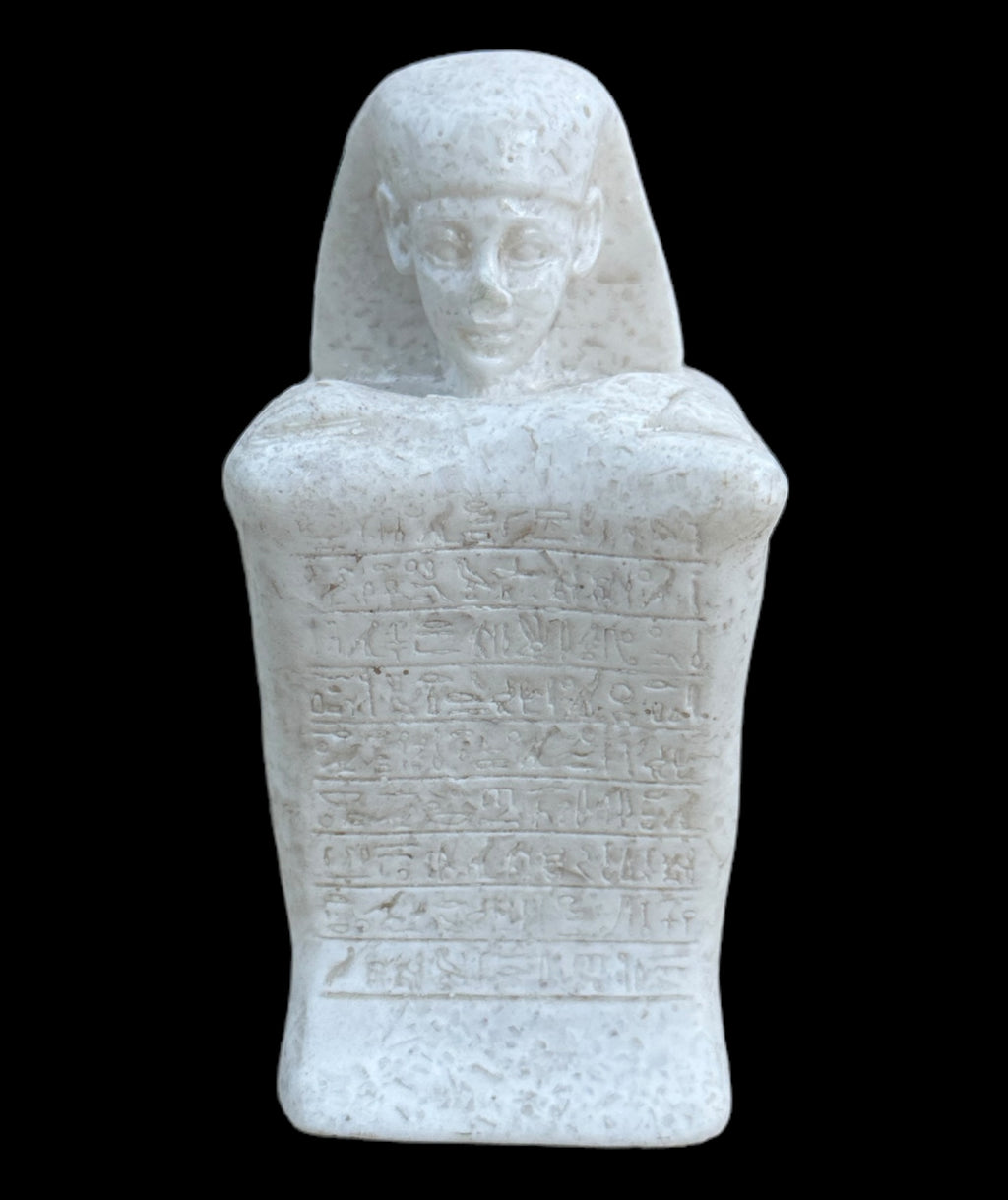 Alabaster Egyptian Kneeling Statue - Made in Egypt