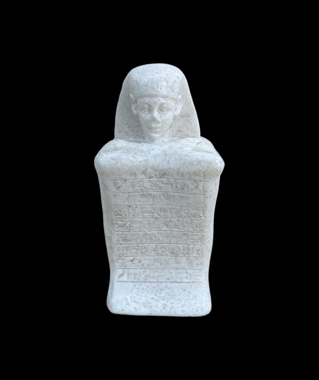 Alabaster Egyptian Kneeling Statue - Made in Egypt