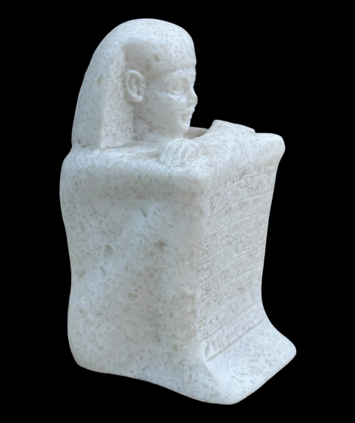 Alabaster Egyptian Kneeling Statue - Made in Egypt