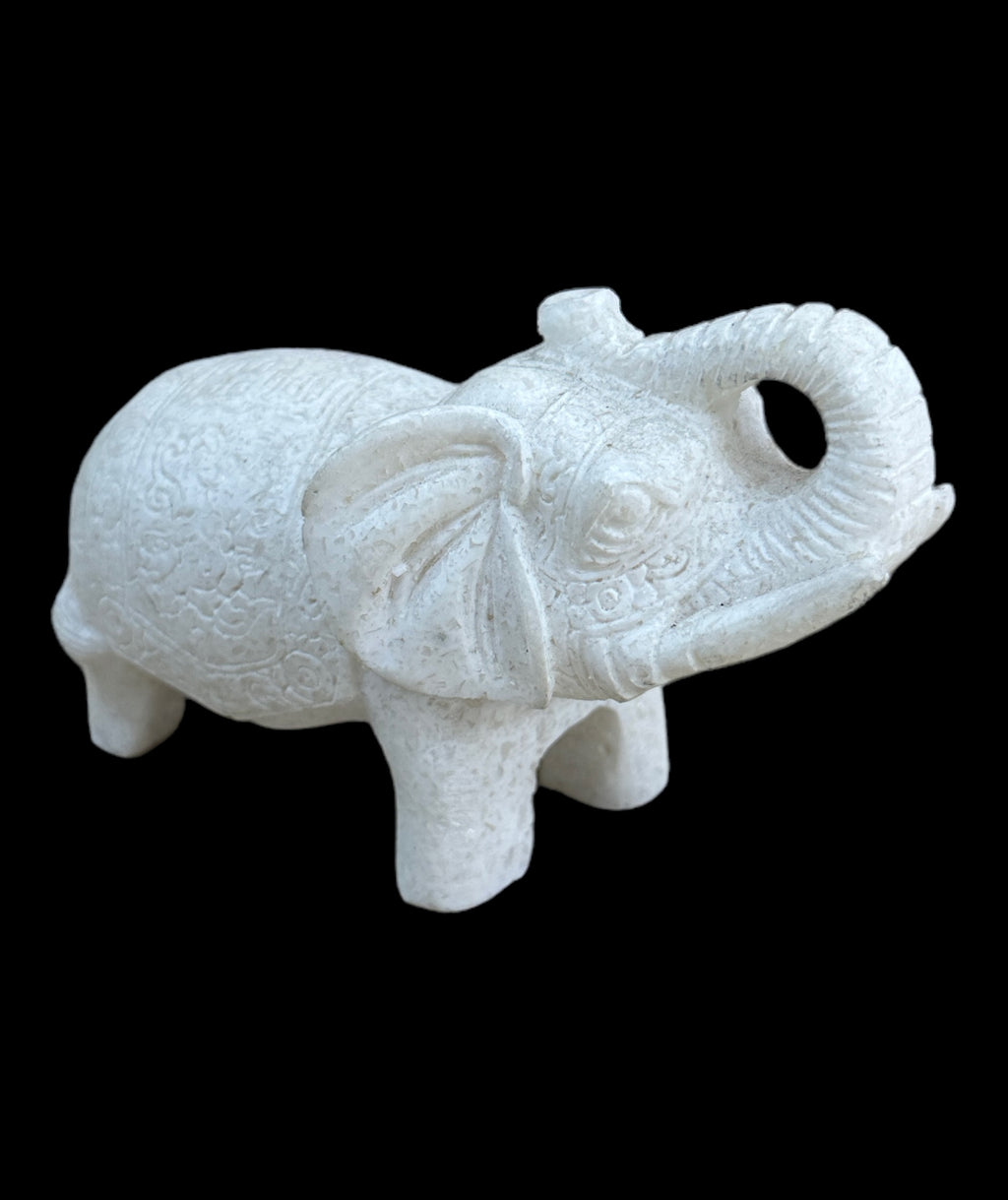 Alabaster Egyptian Elephant Statue - Made in Egypt