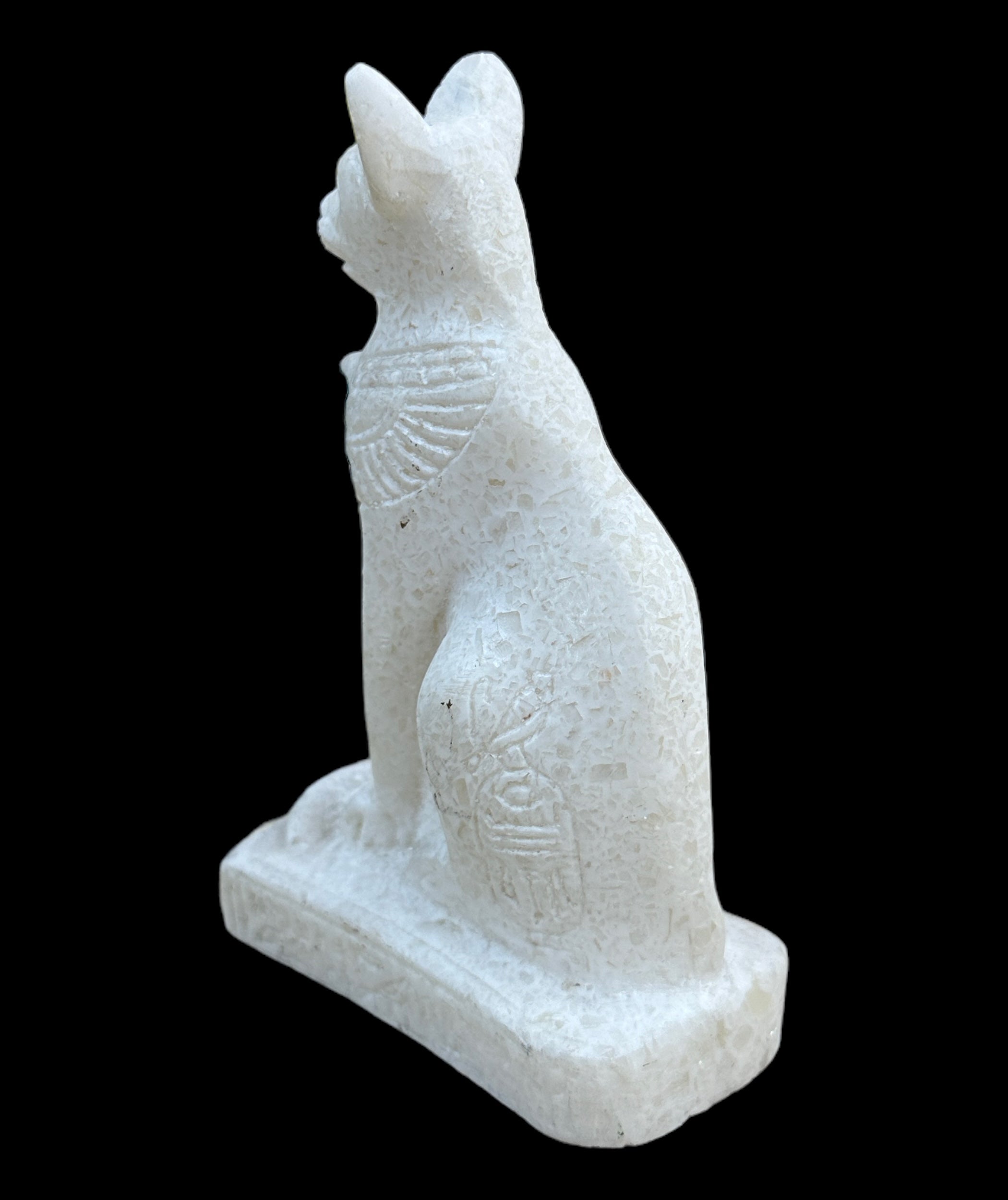 Alabaster Bastet Statue - Made in Egypt