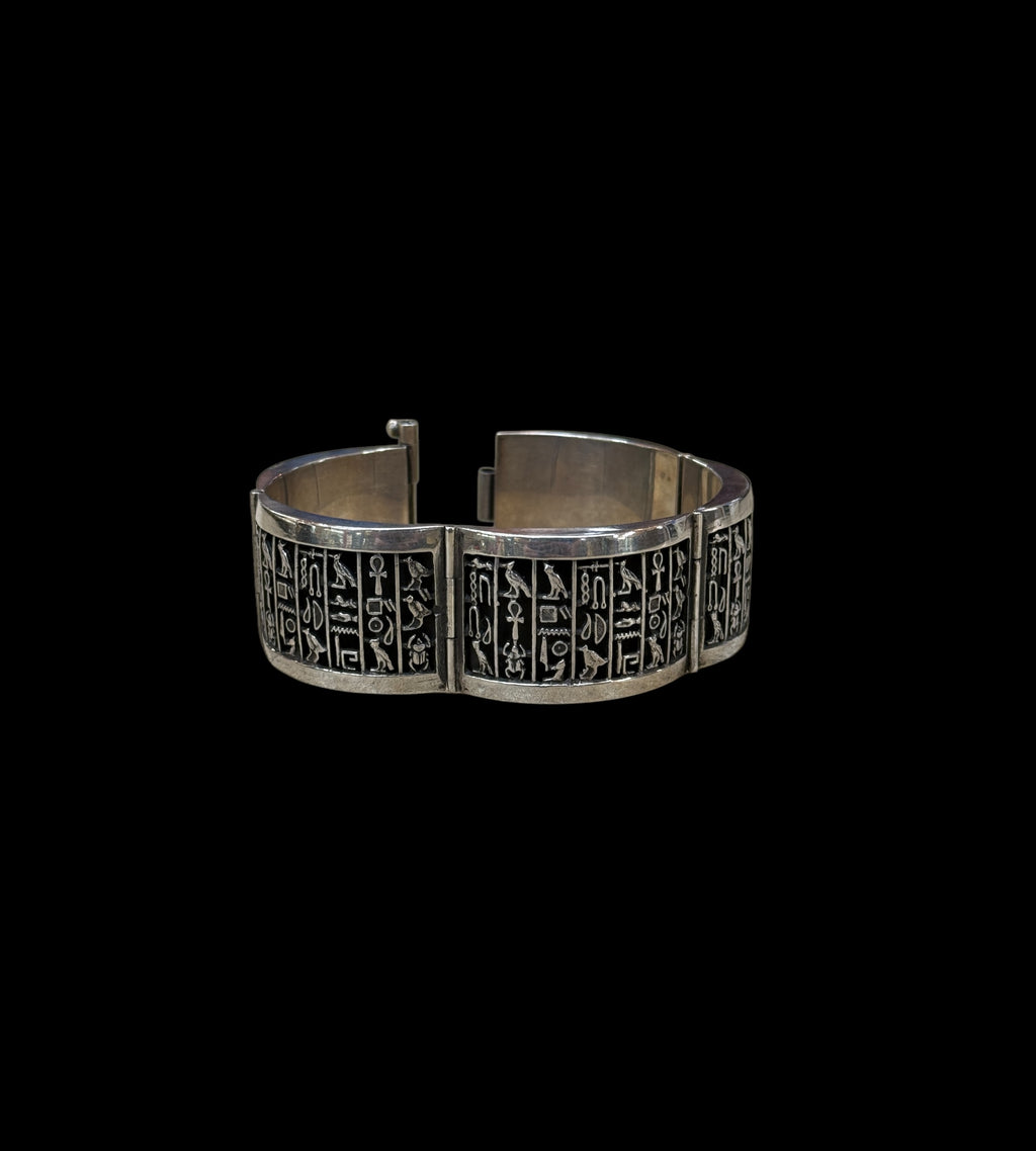 Temple Wall Hieroglyph Cuff Bracelet