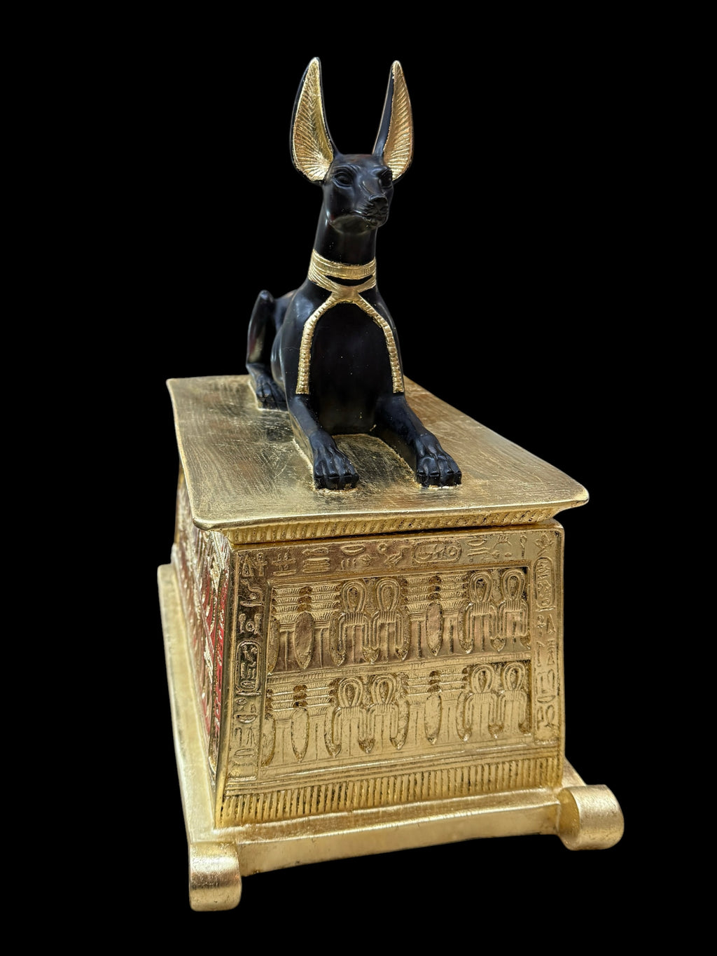 Anubis Shrine Box | Hand-Gilded in 24k Gold Leaf