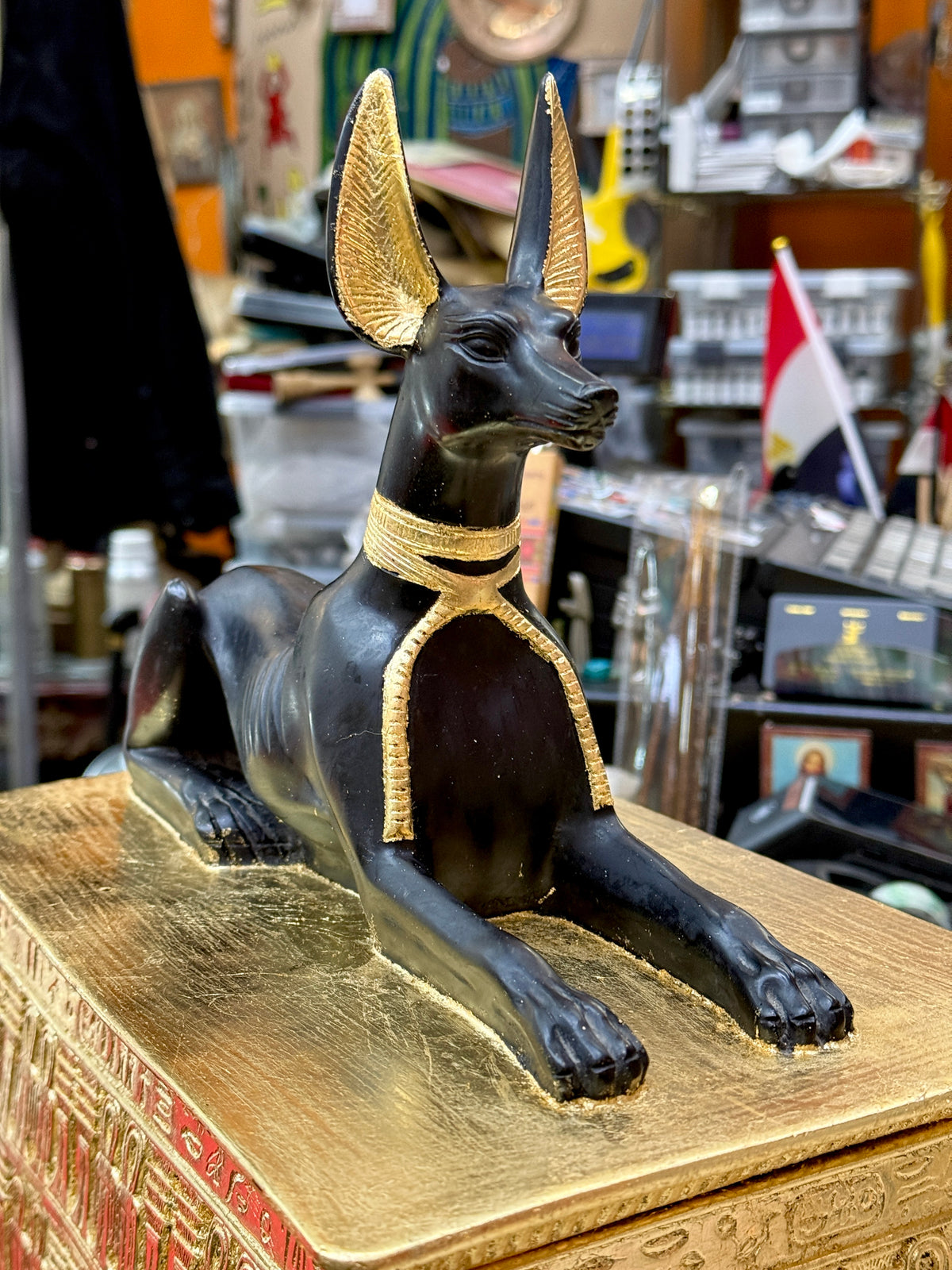 Anubis Shrine Box | Hand-Gilded in 24k Gold Leaf