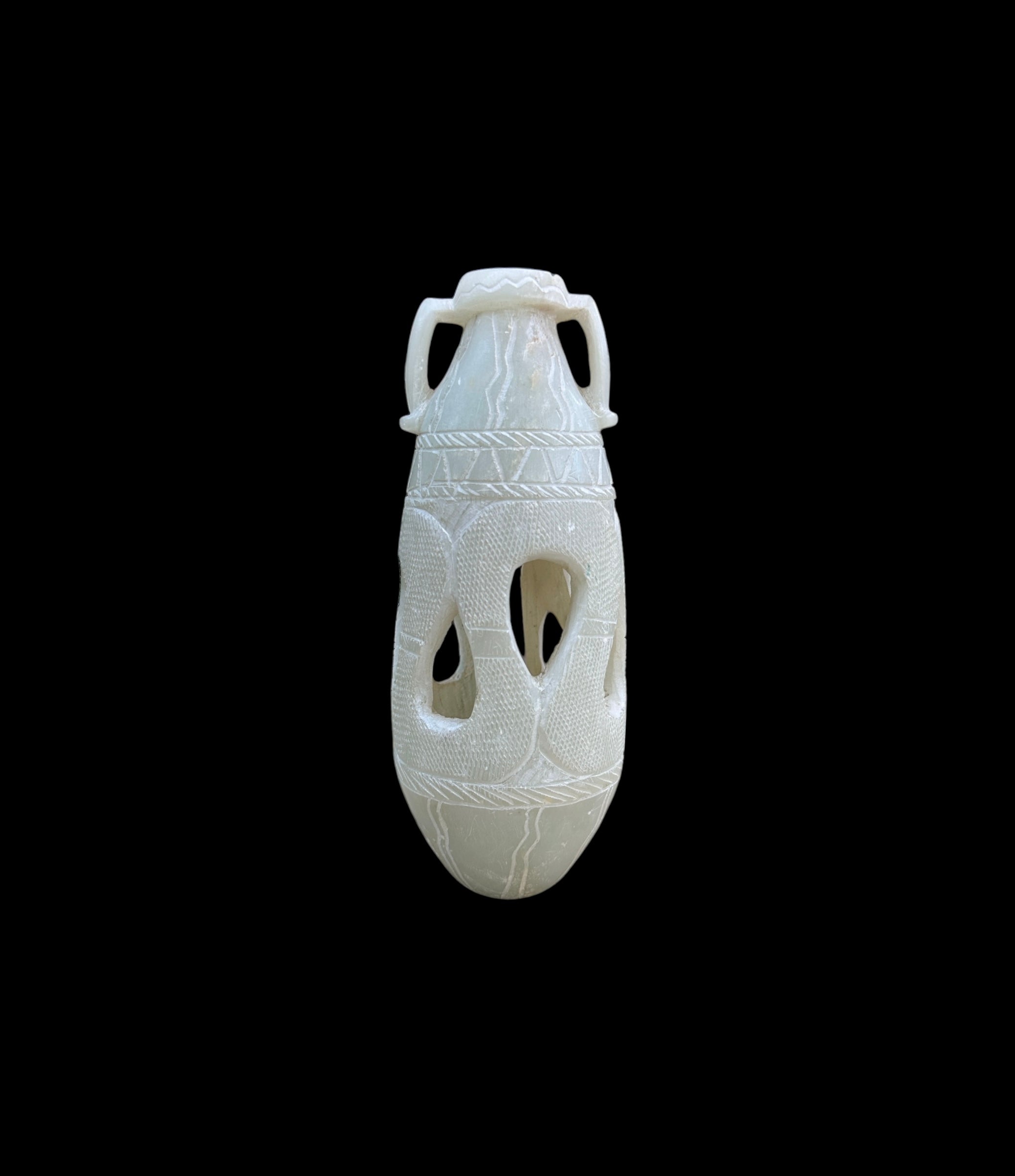 Egyptian Cobra Soapstone Vase - Handcrafted in Egypt