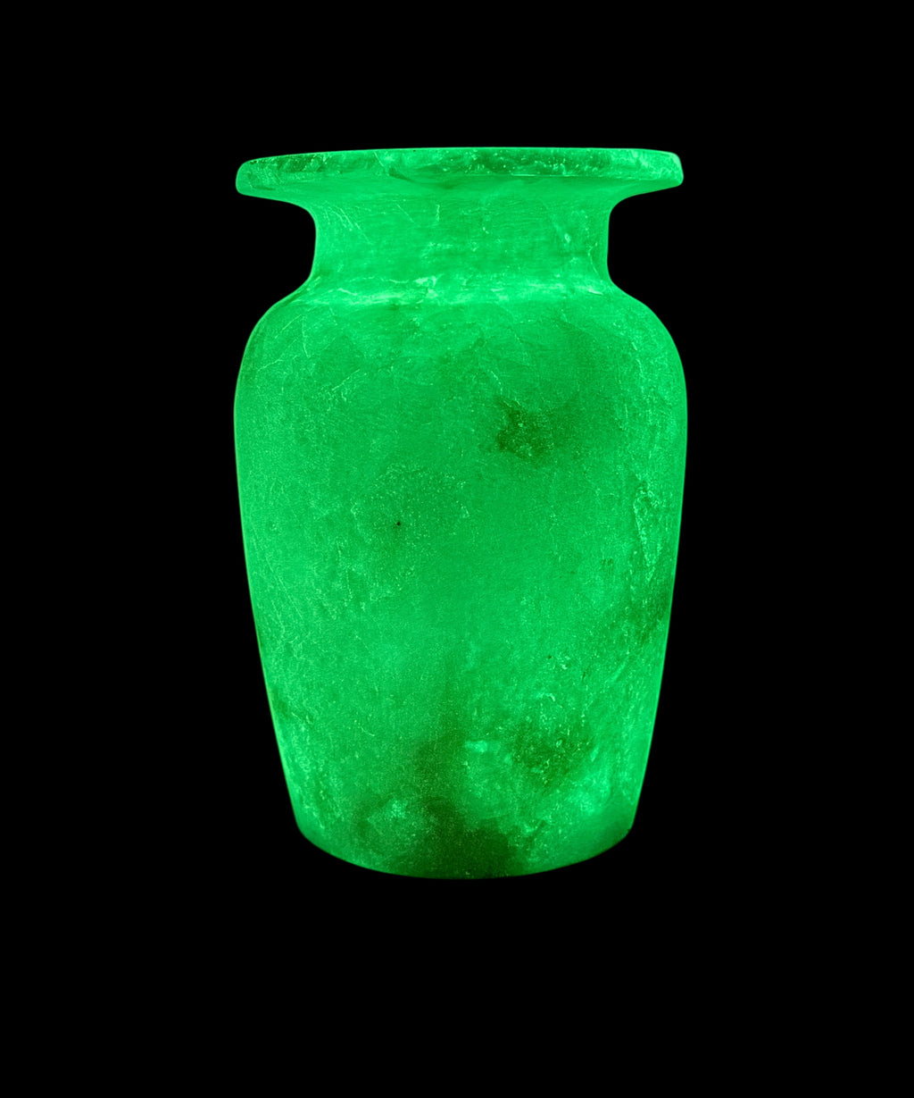 Glow in the Dark Alabaster Vase