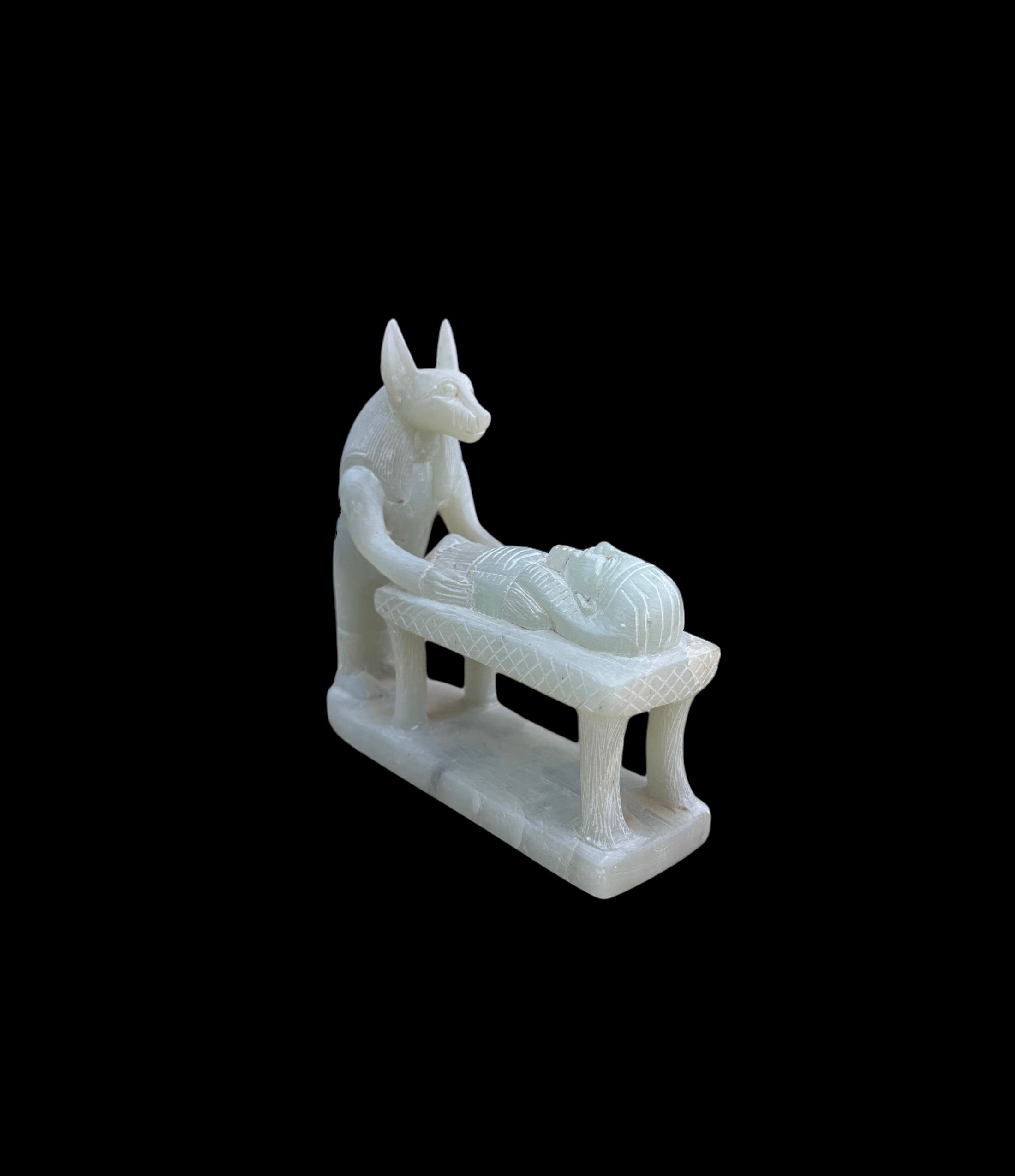 Anubis Mummification Statue - Handcarved Soapstone