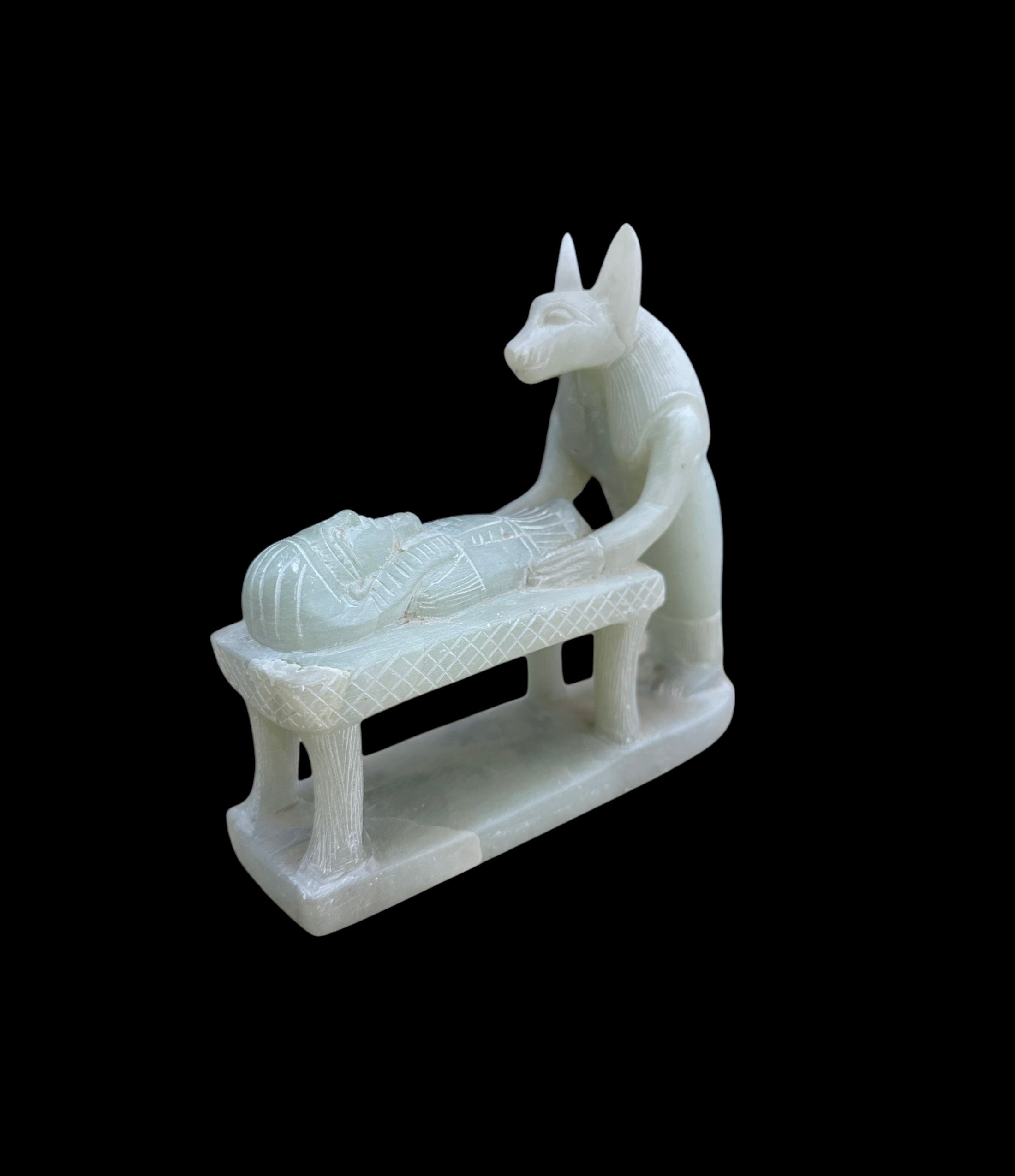 Anubis Mummification Statue - Handcarved Soapstone