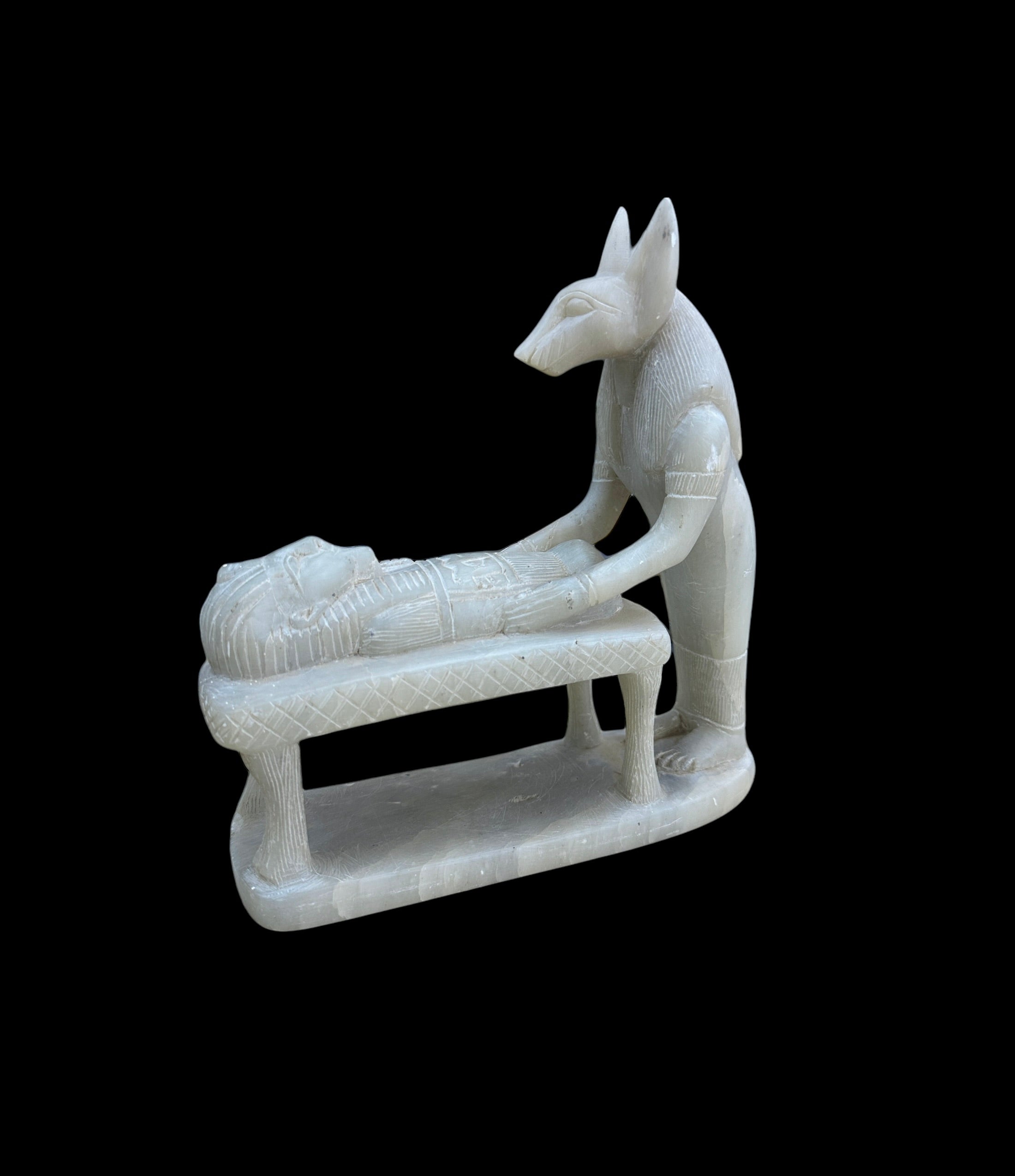 Anubis Mummification Statue - Handcarved Soapstone