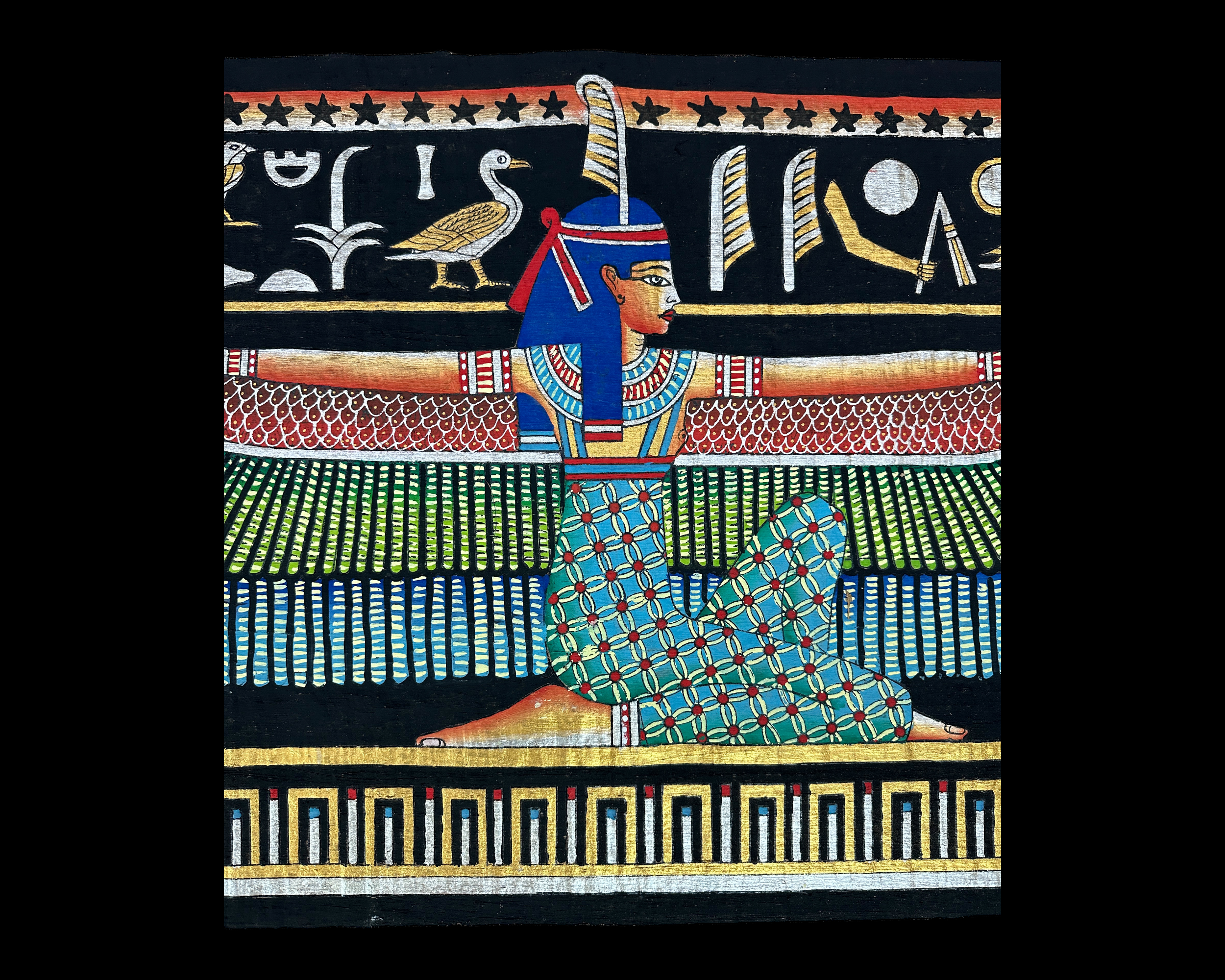 Goddess Ma'at Papyrus - 60x120cm