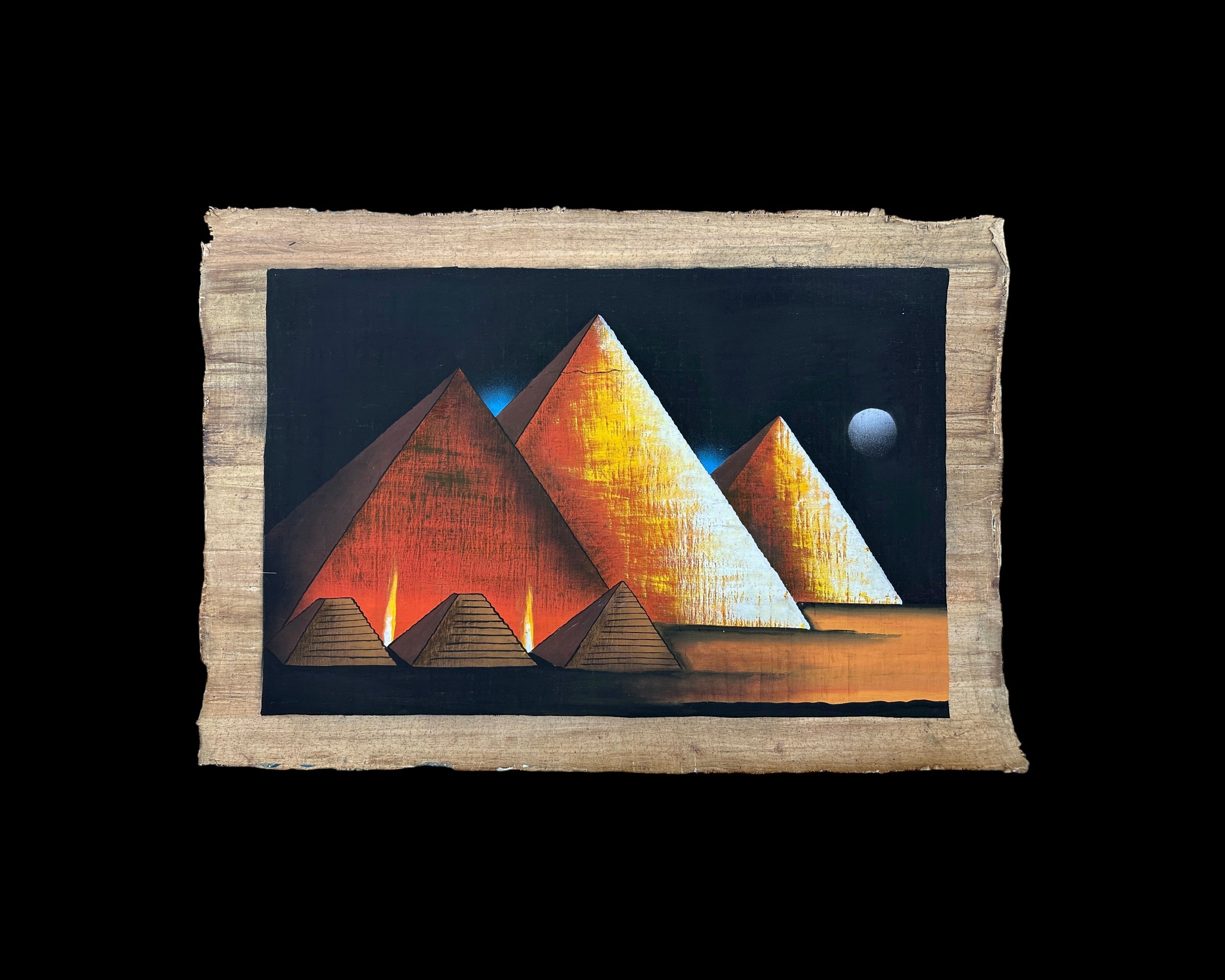 Pyramids of Giza Papyrus - 100x70cm