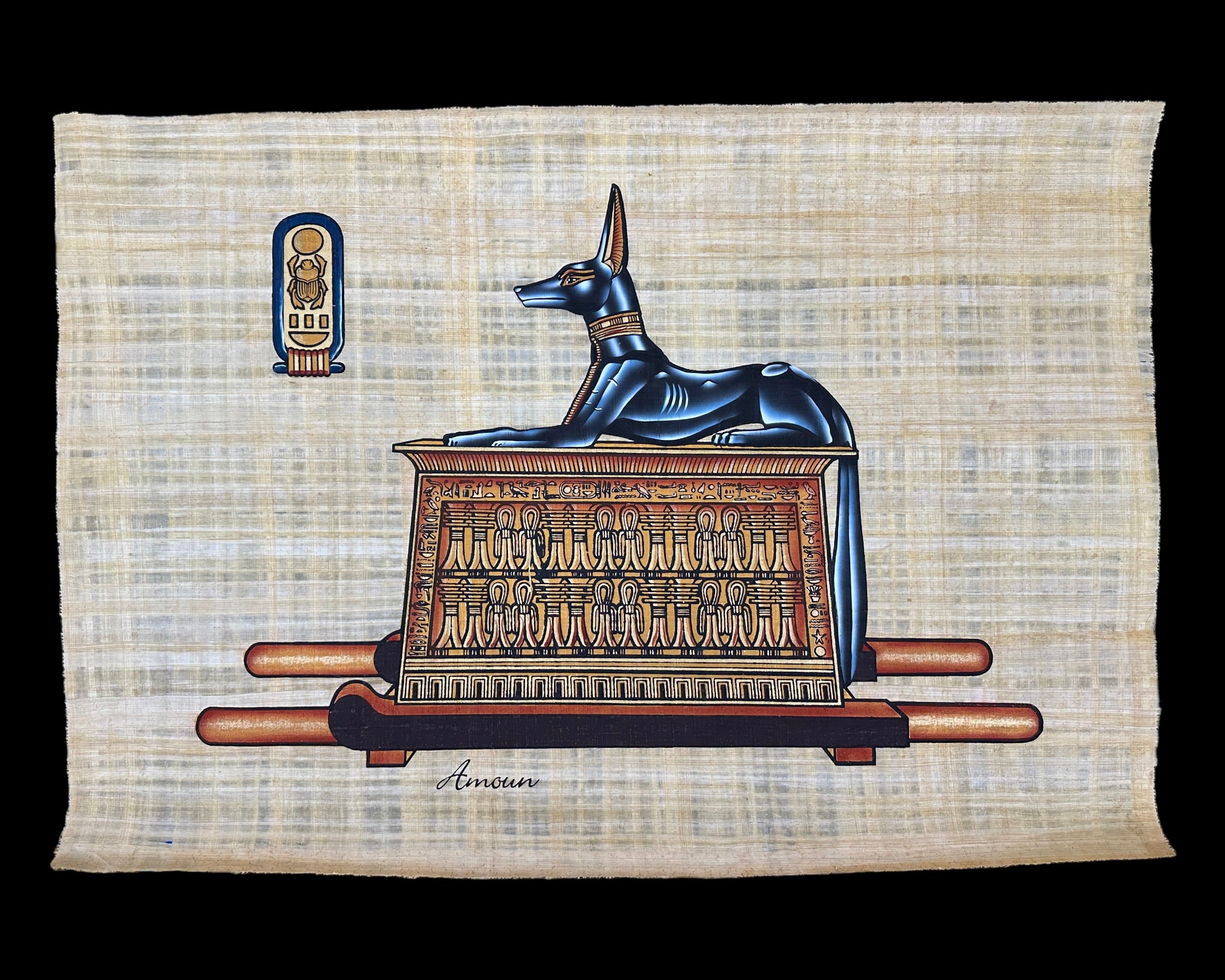 Anubis Shrine Papyrus - 100x70cm