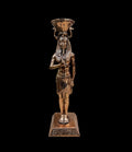 Pharaoh with Basket Copper Statue