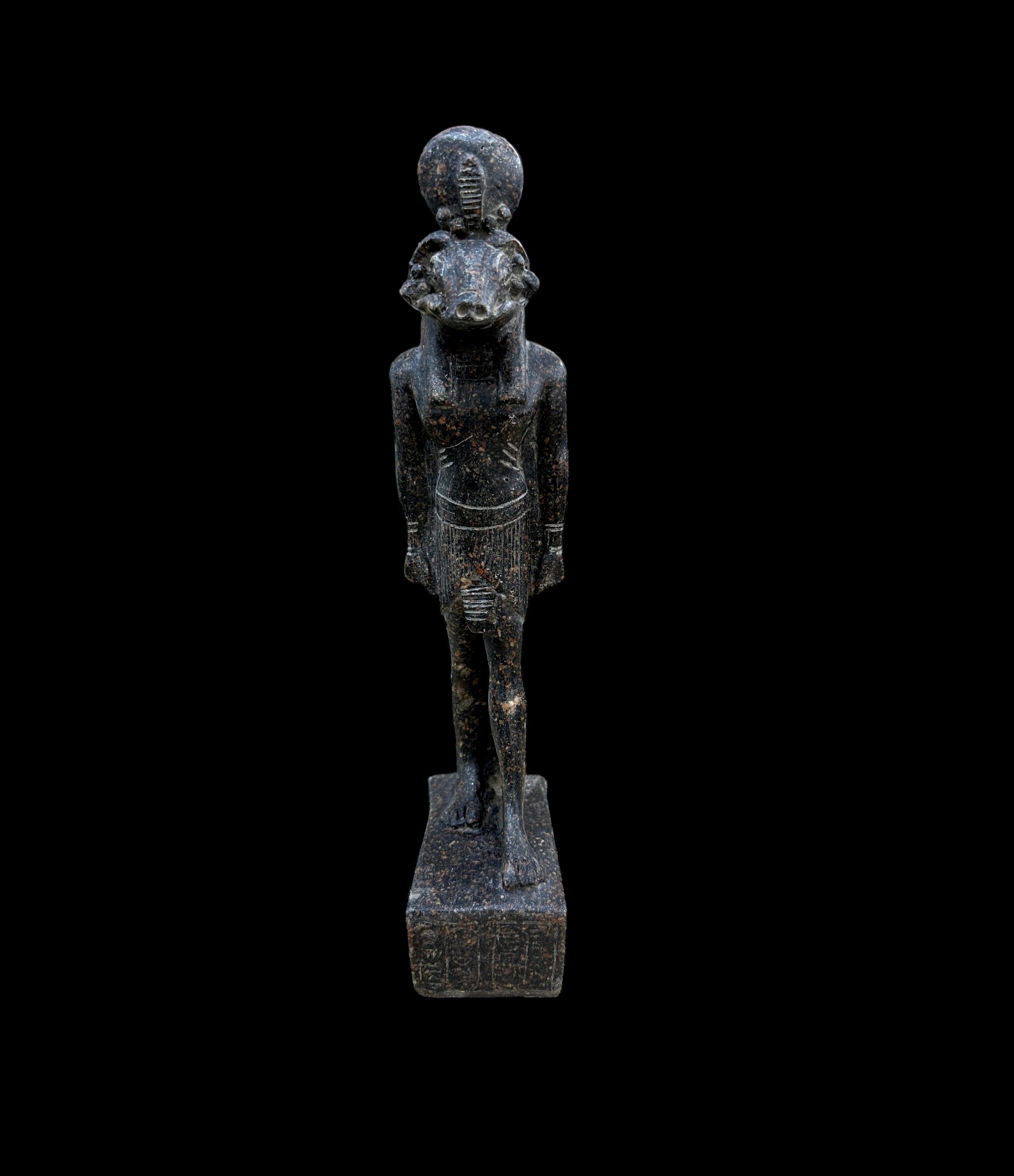 Khnum Statue - Black Granite