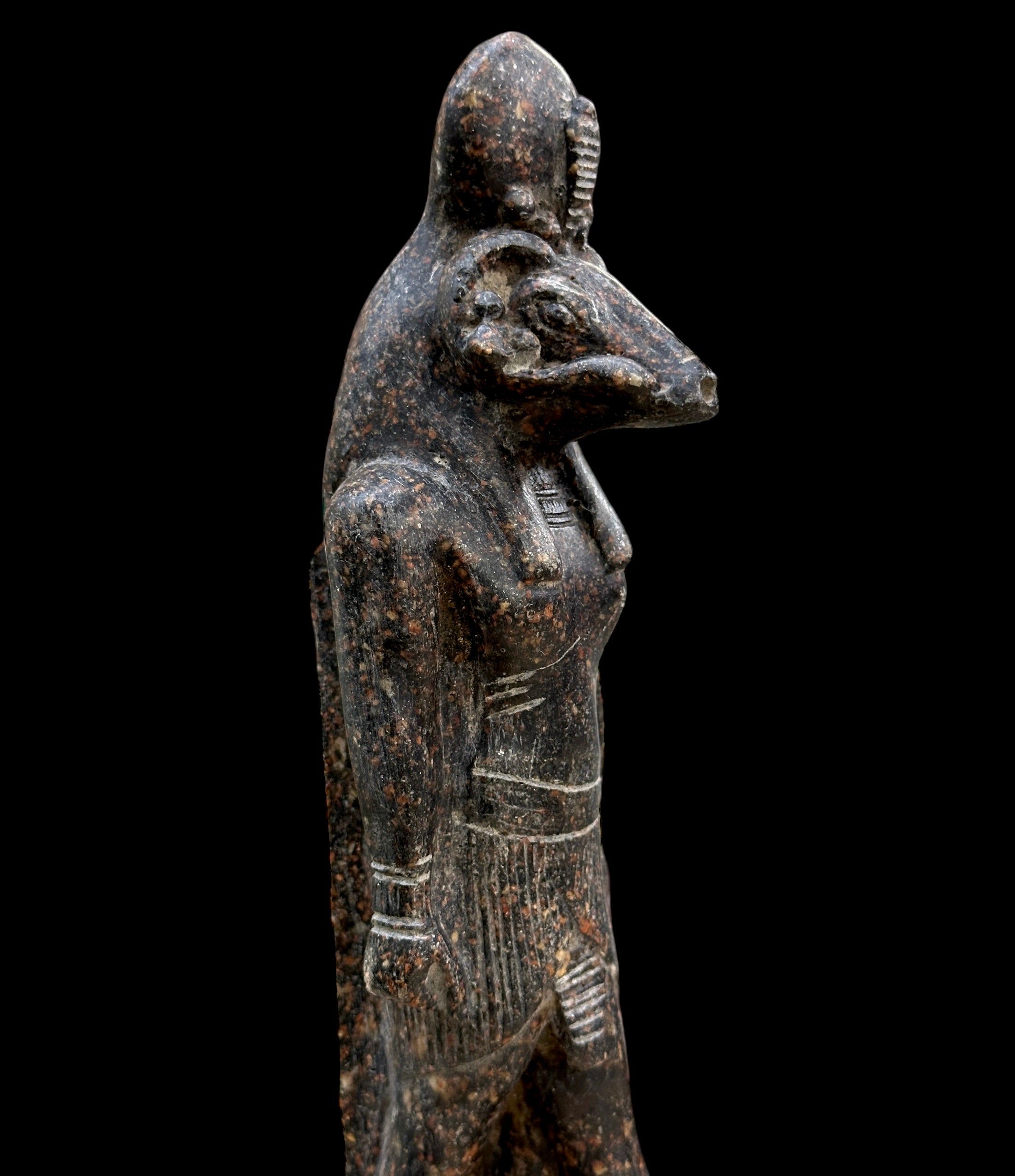 Khnum Statue - Black Granite