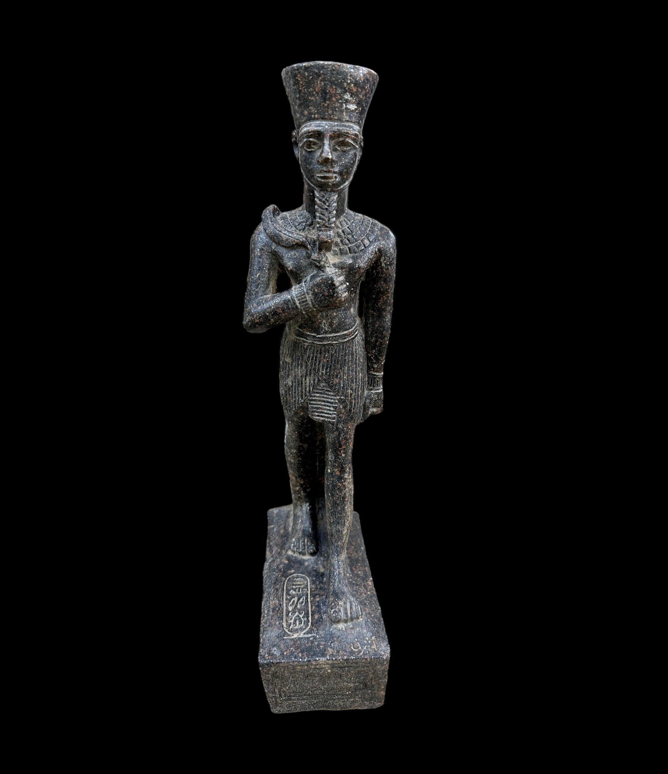 Amun Ra Statue - Black Granite