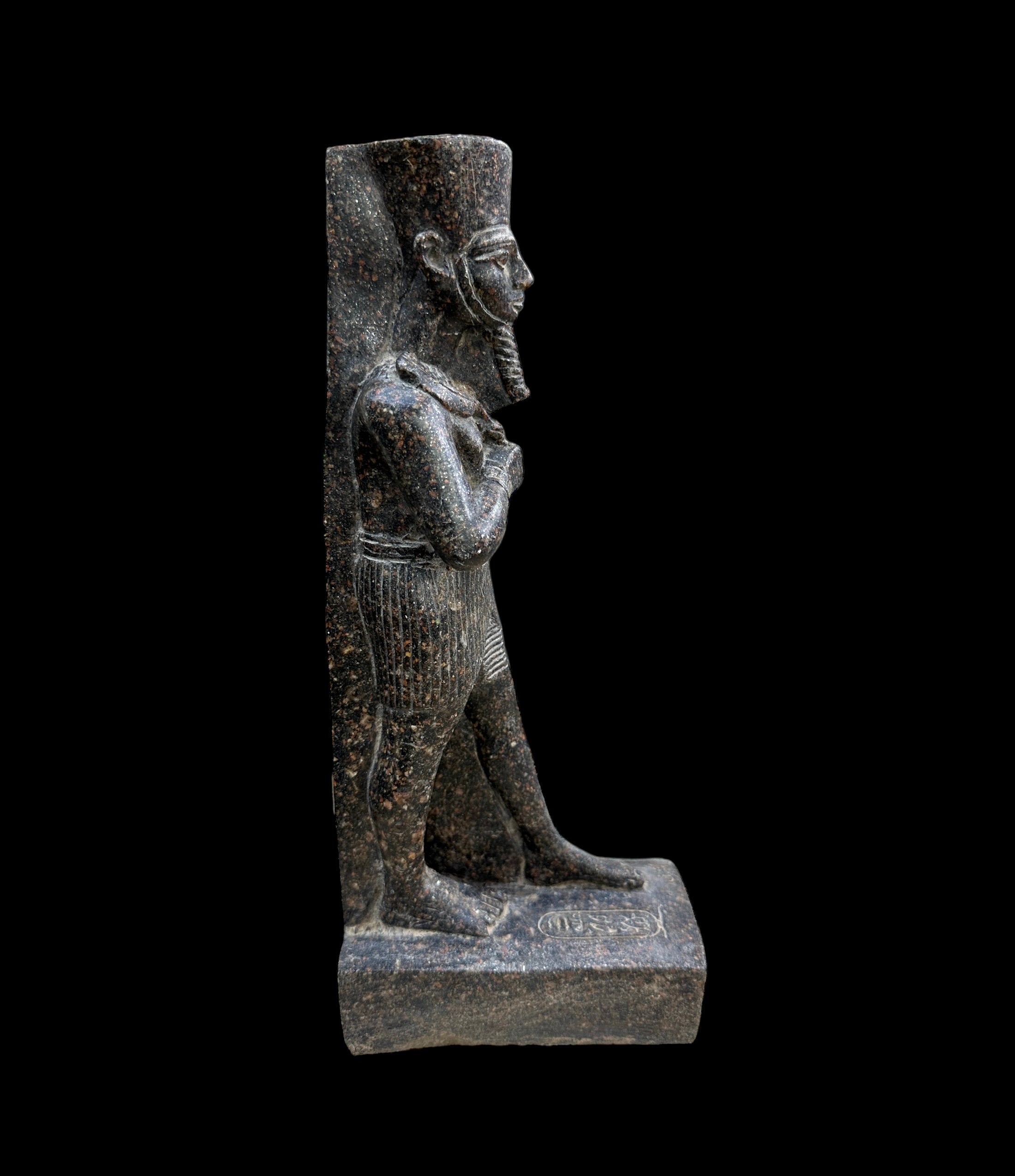 Amun Ra Statue - Black Granite