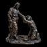 Jesus Healing Blind Man Statue