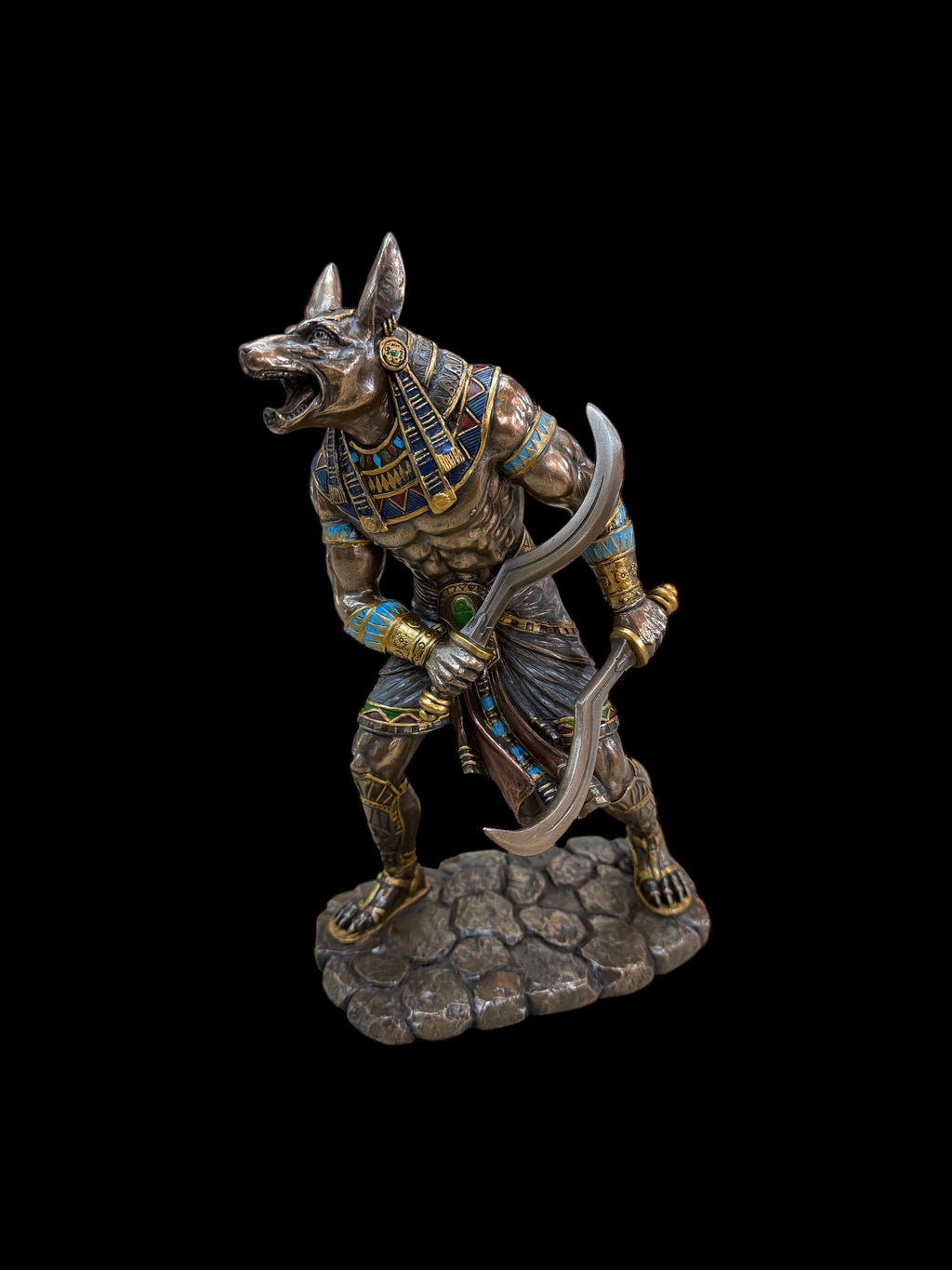 Anubis Dual Wielding Khopesh Statue