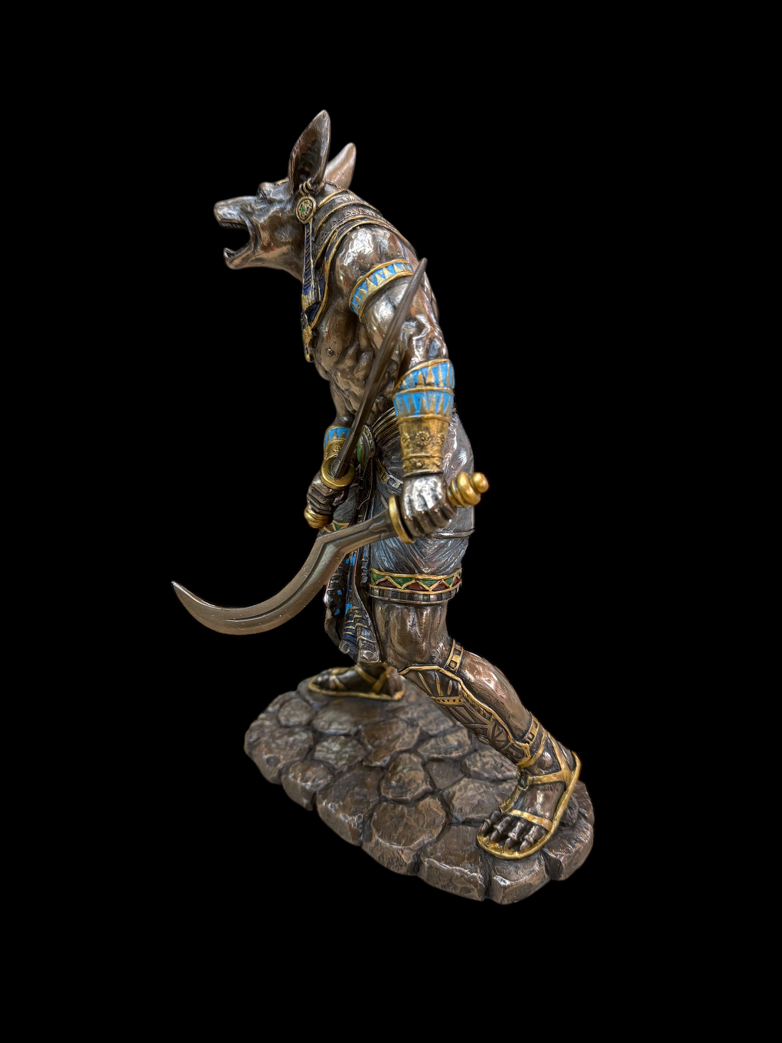 Anubis Dual Wielding Khopesh Statue