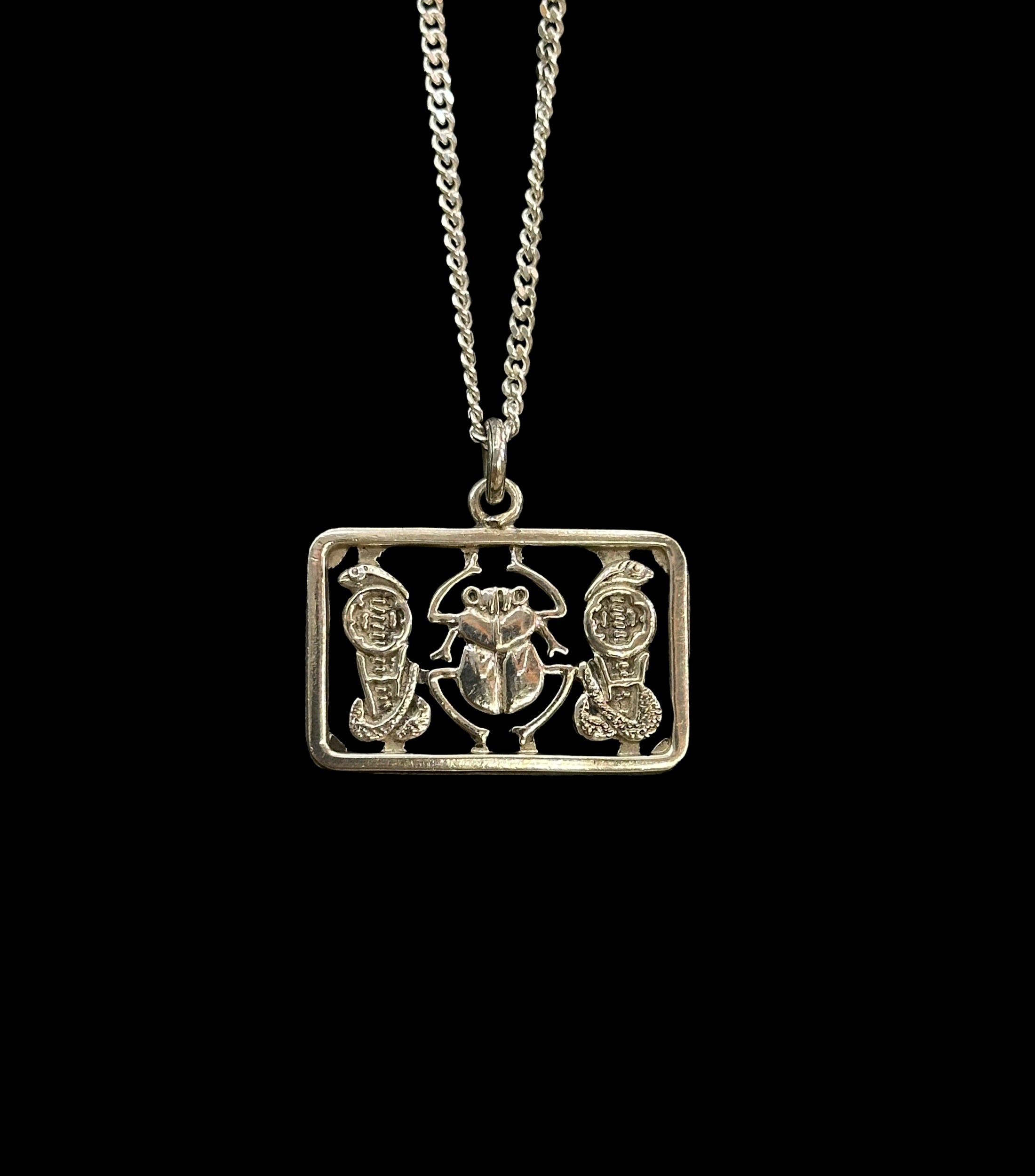 Scarab with Cobras Pendant