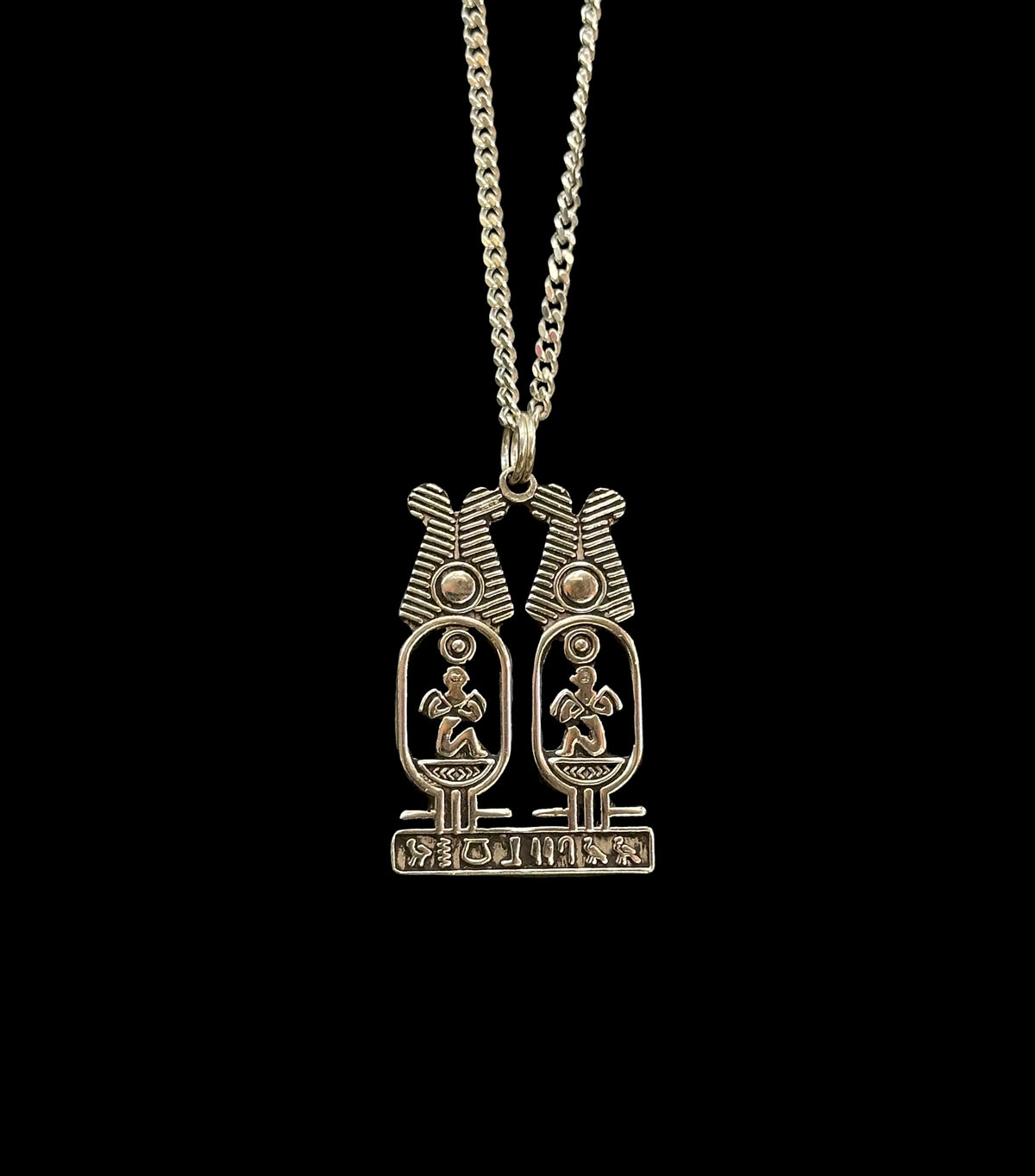 Double Atef Cartouche Pendant