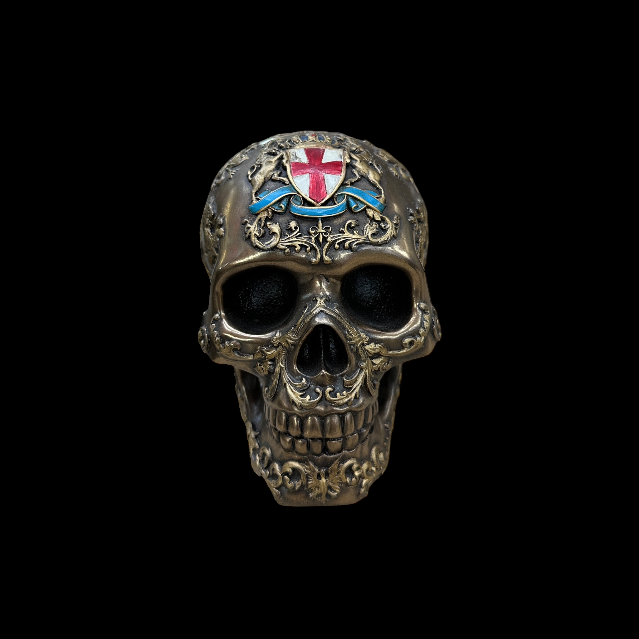 Bronze Coat of Arms Skull