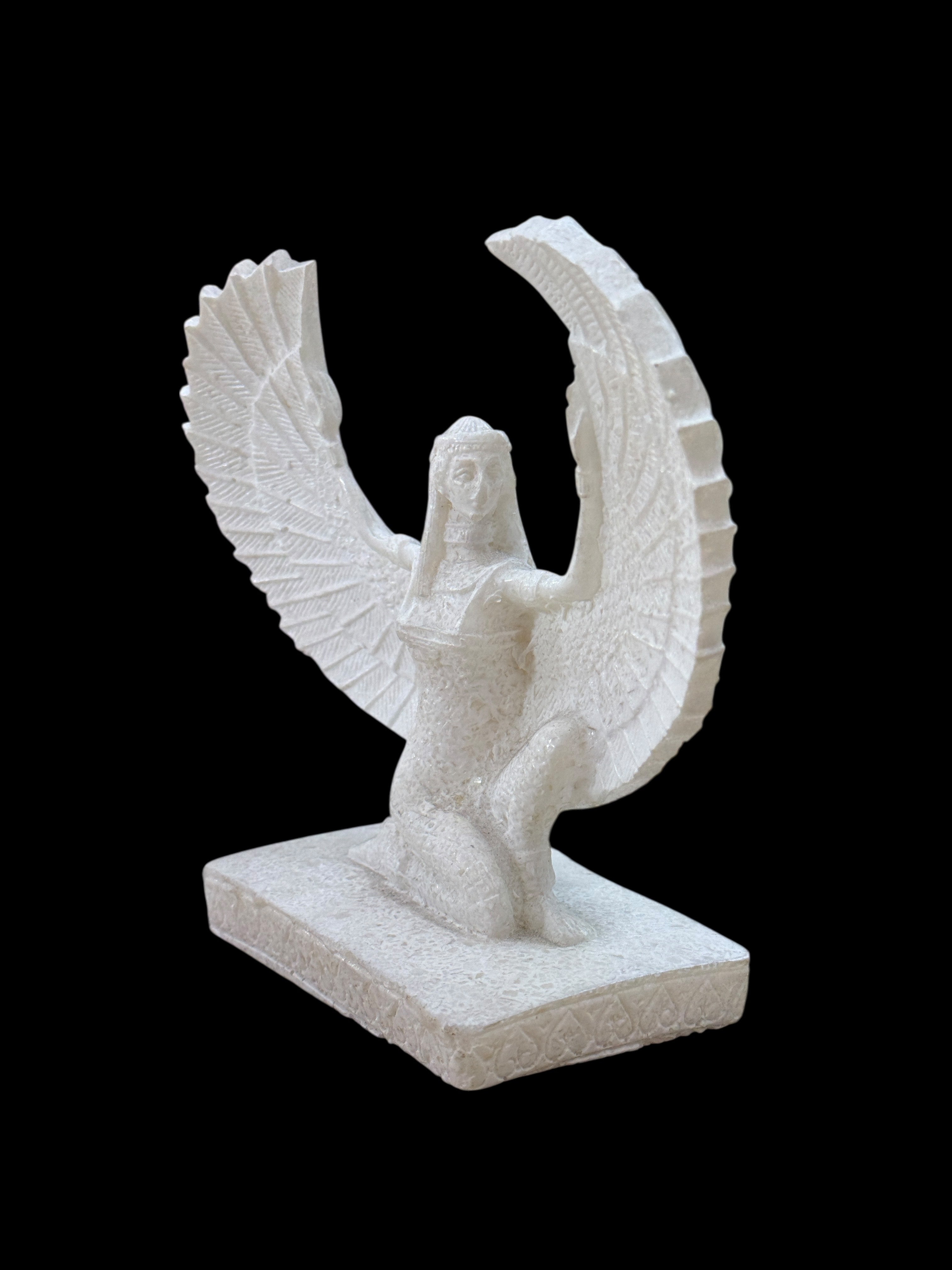 Alabaster Isis Statue - Made in Egypt