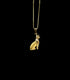 18k Gold Bastet Pendant